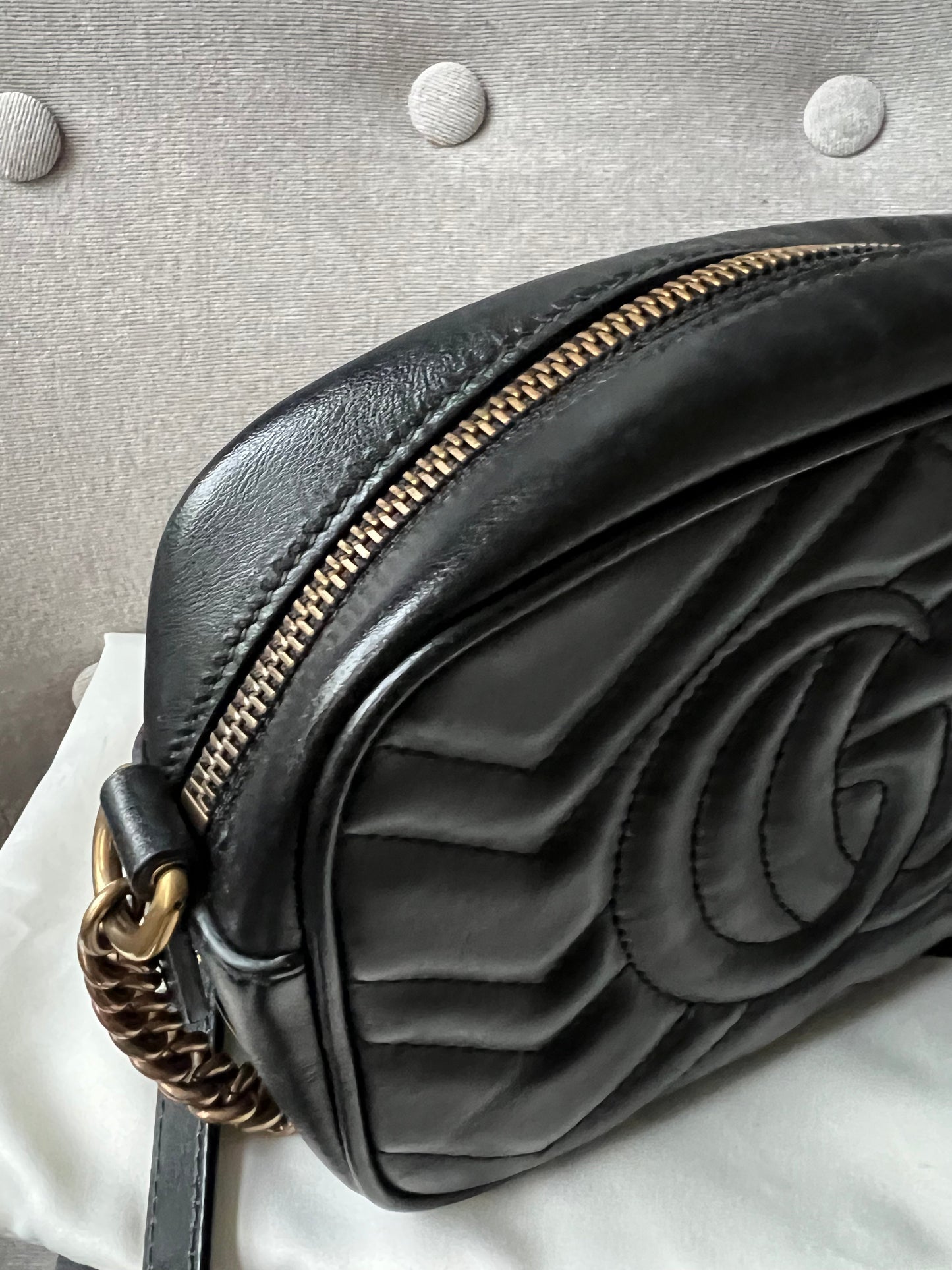 Gucci GG Black Marmont Mini Shoulder Bag (RRP £1,160)