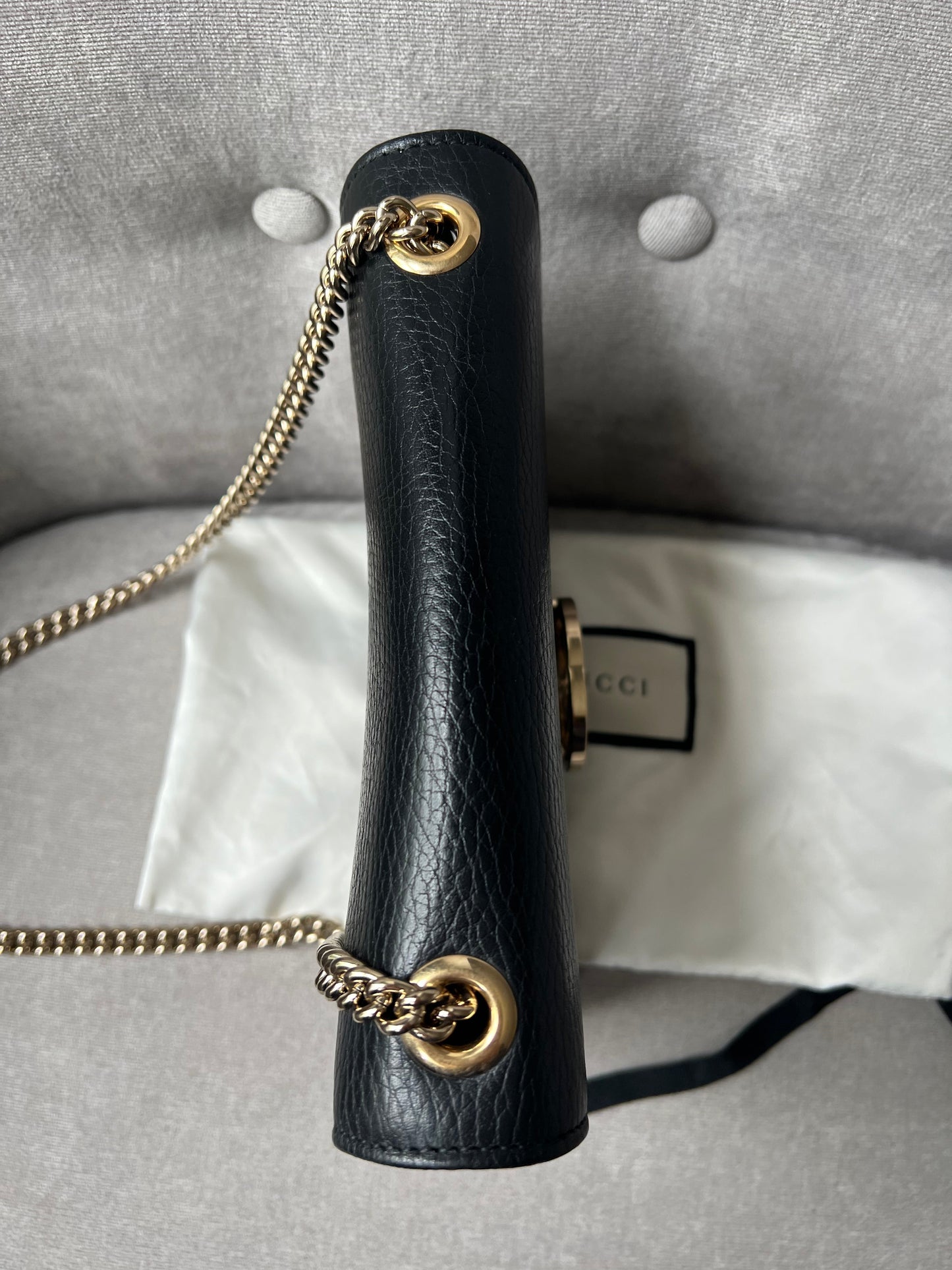 Gucci Interlocking GG Black Small Shoulder Bag
