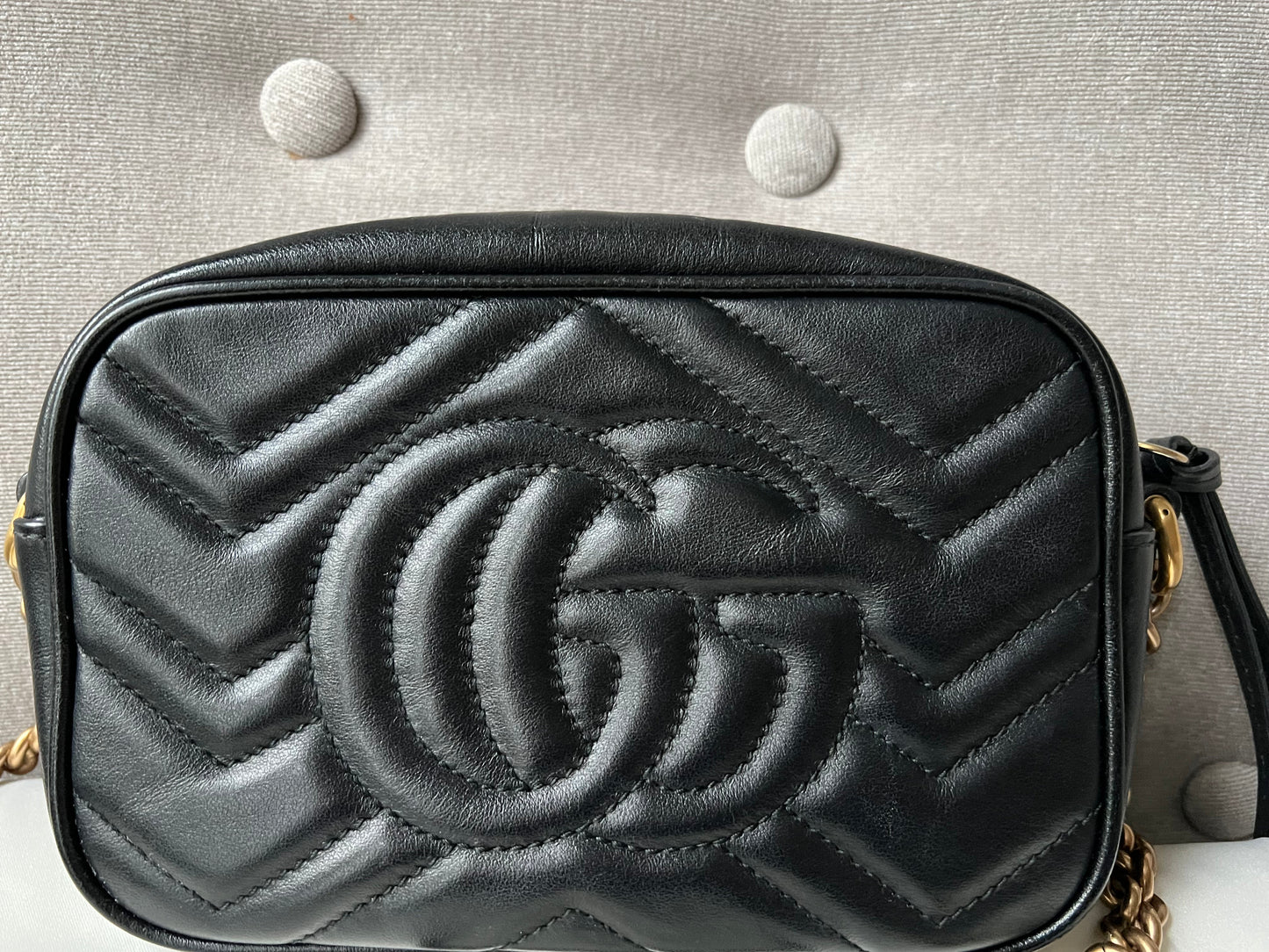 Gucci GG Black Marmont Mini Shoulder Bag (RRP £1,160)