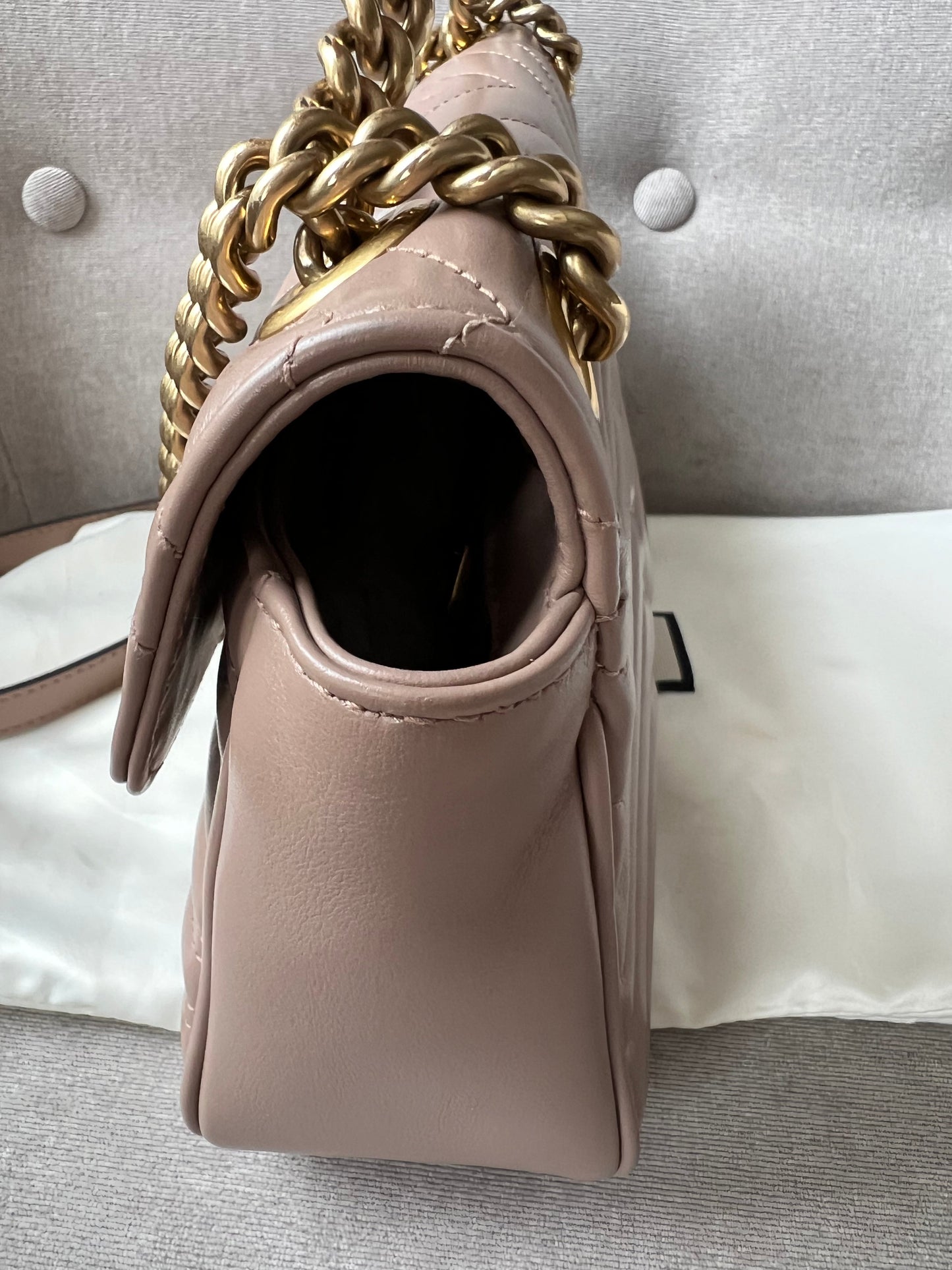 Gucci GG Dusty Pink Marmont Small Shoulder Bag (RRP £1800)