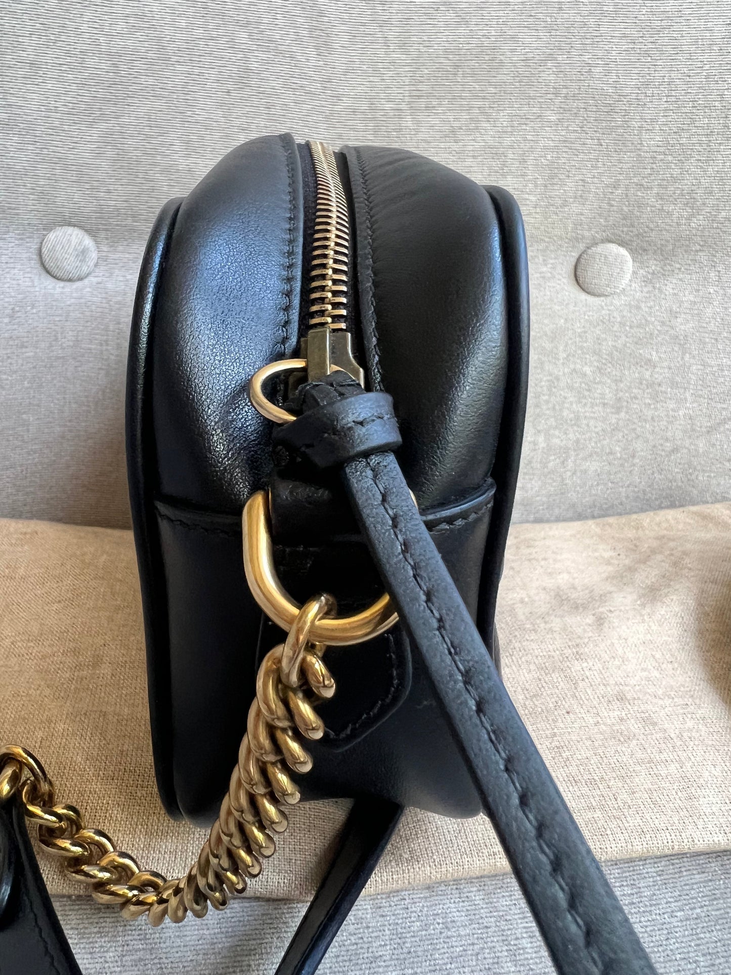 Gucci GG Black Marmont Mini Shoulder Bag