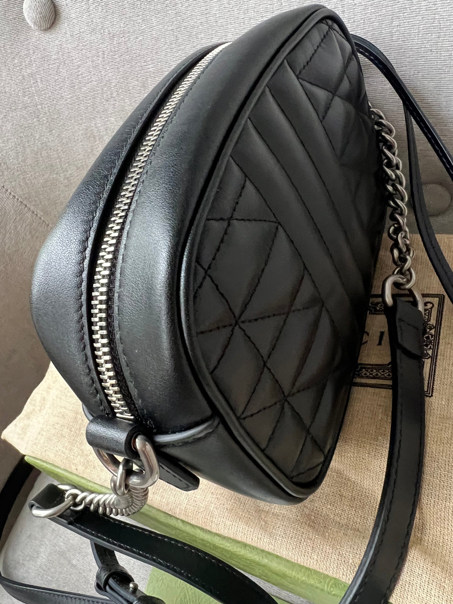 Gucci GG Black Aria Marmont Mini Shoulder Bag