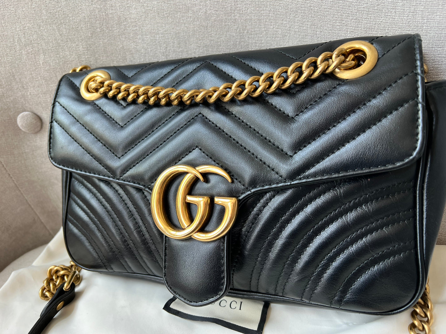 Gucci GG Black Marmont Small Shoulder Bag (RRP £1800)
