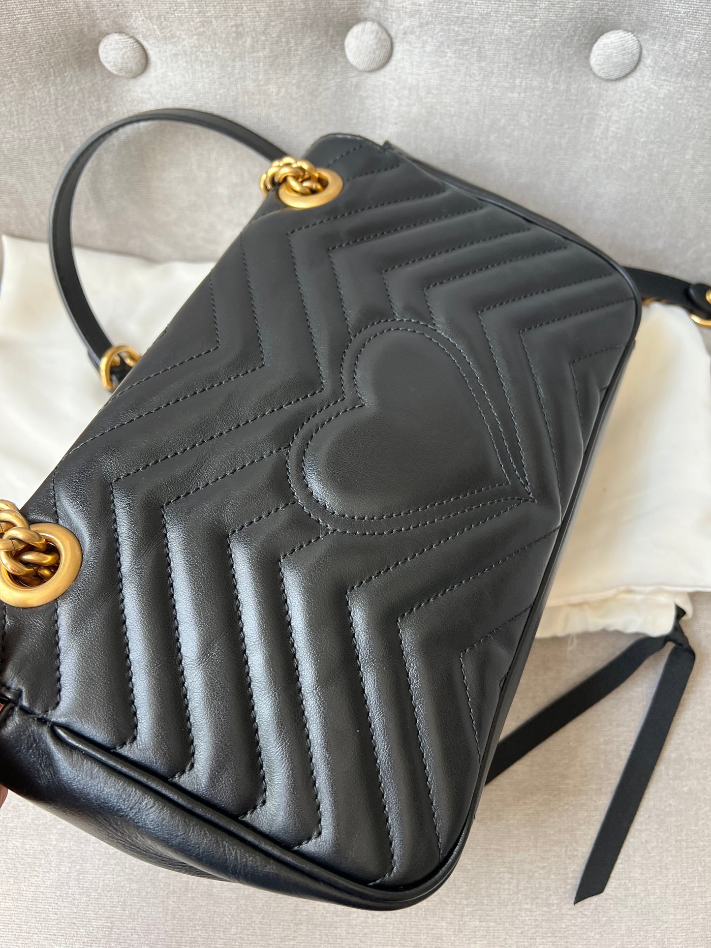 Gucci GG Black Marmont Small Shoulder Bag (RRP £1800)