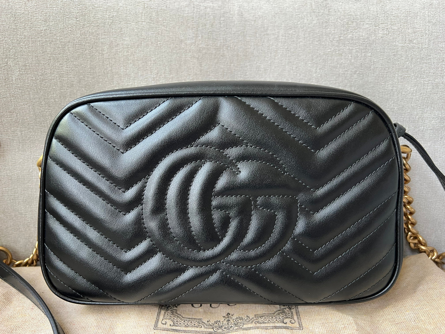 Gucci GG Black Marmont Small Shoulder Bag