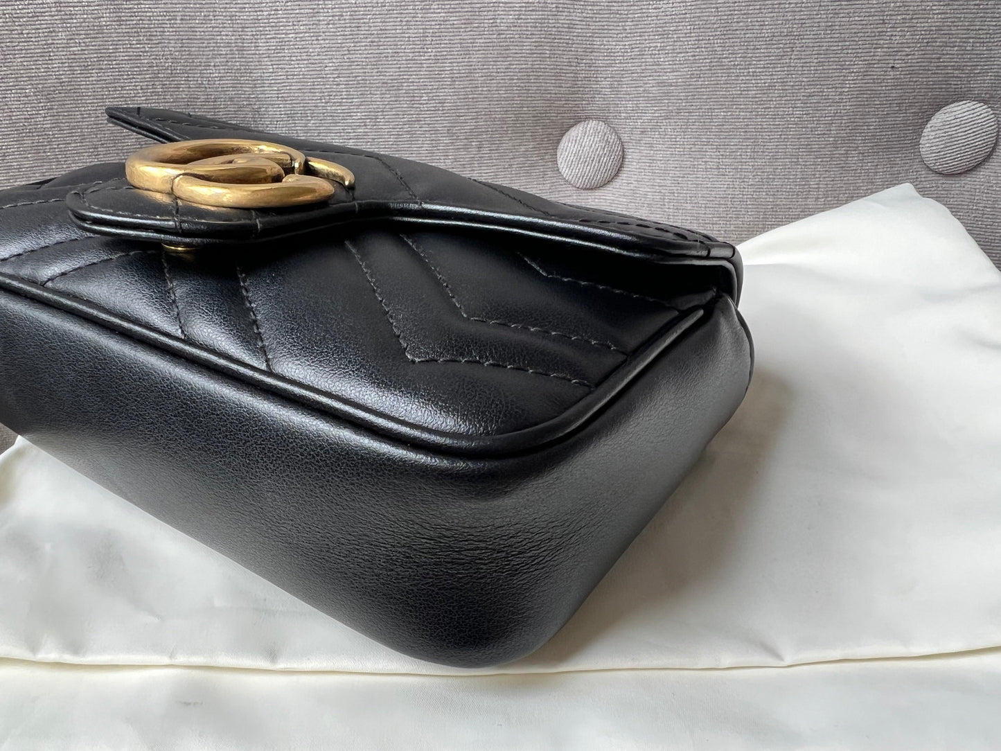 Gucci GG Black Marmont Super Mini Shoulder Bag
