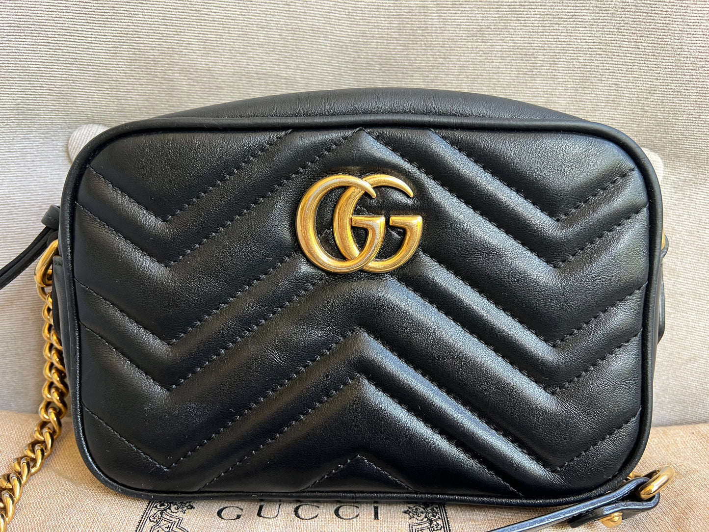Gucci GG Black Marmont Mini Shoulder Bag