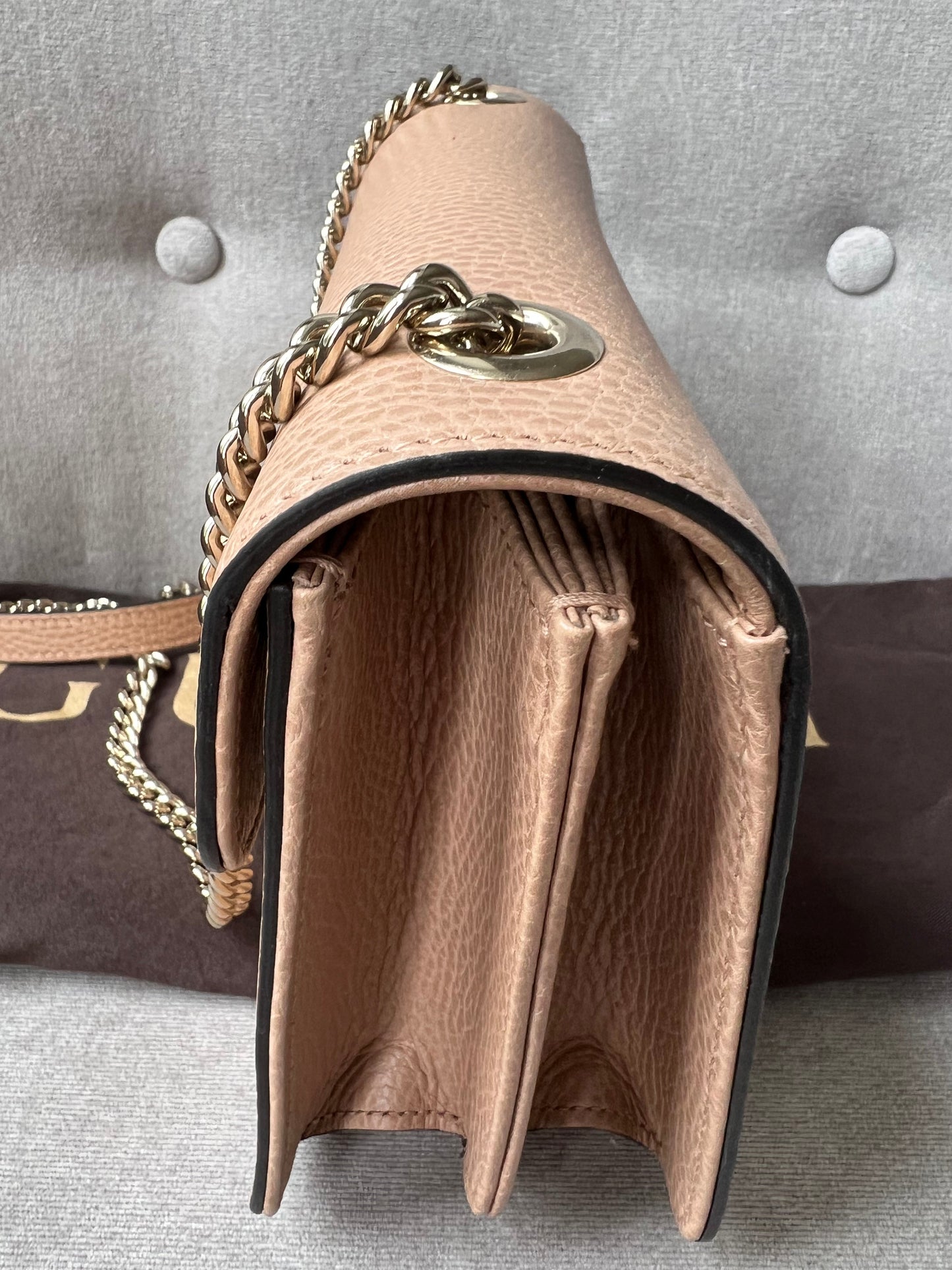 Gucci Interlocking GG Beige Small Shoulder Bag