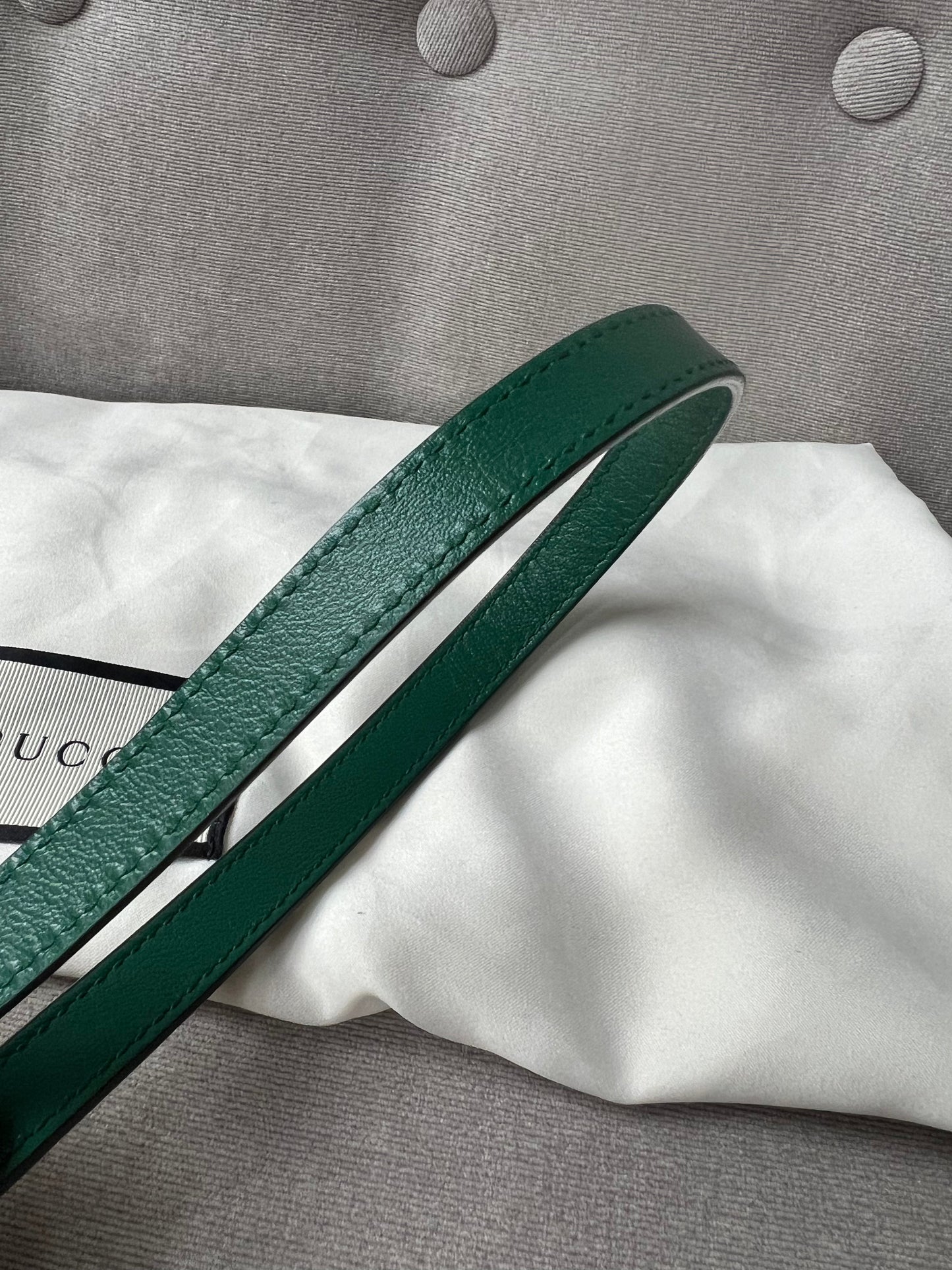 Gucci GG Green Torchon Marmont Small Shoulder Bag