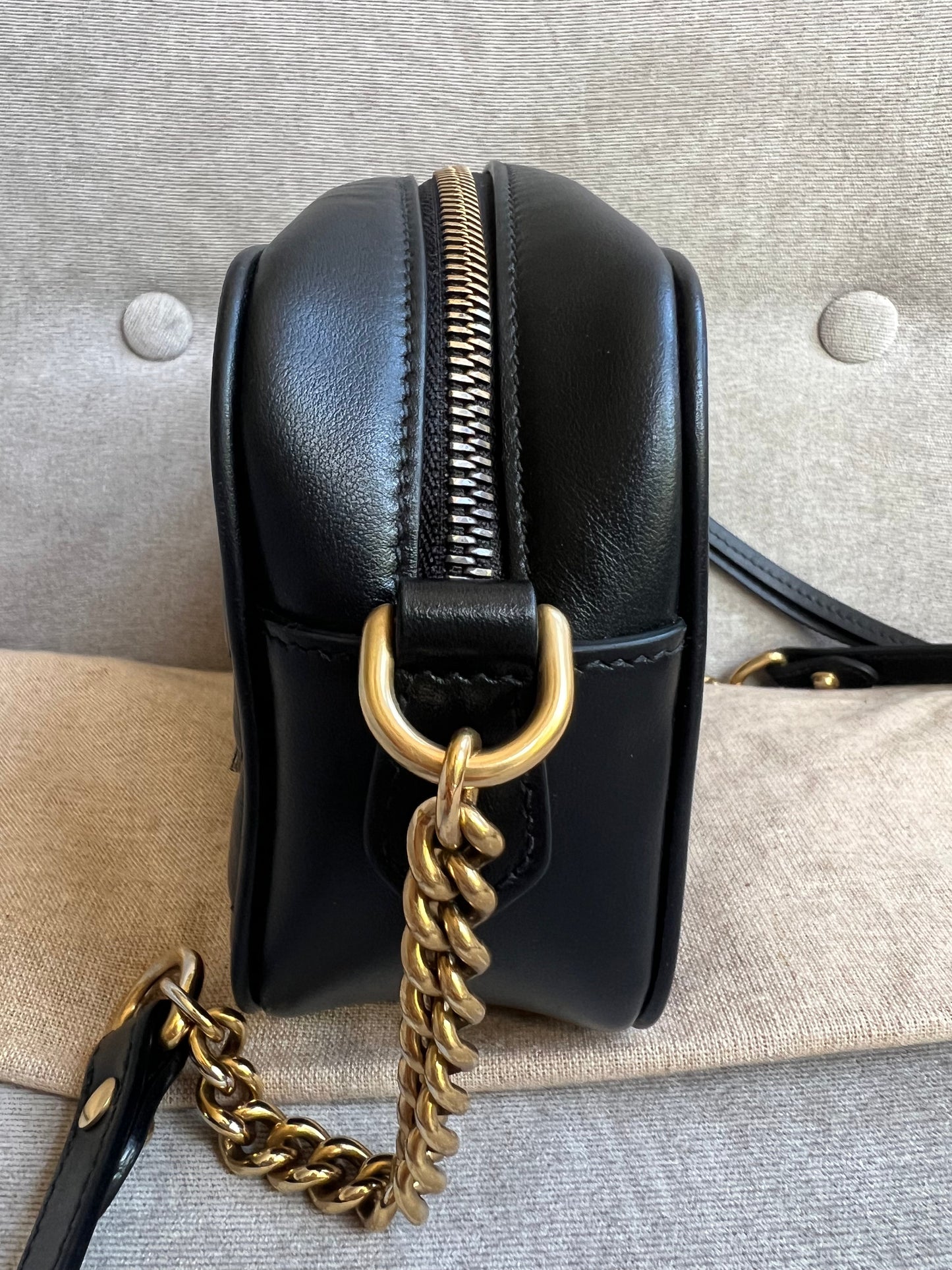Gucci GG Black Marmont Mini Shoulder Bag