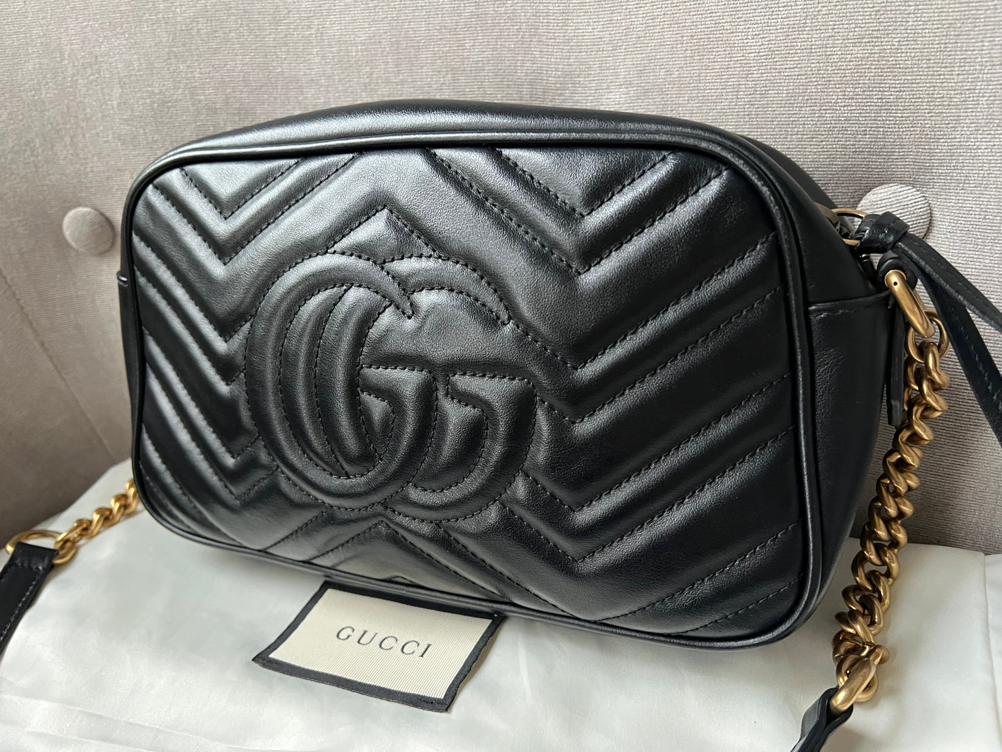 Gucci GG Black Marmont Small Shoulder Bag