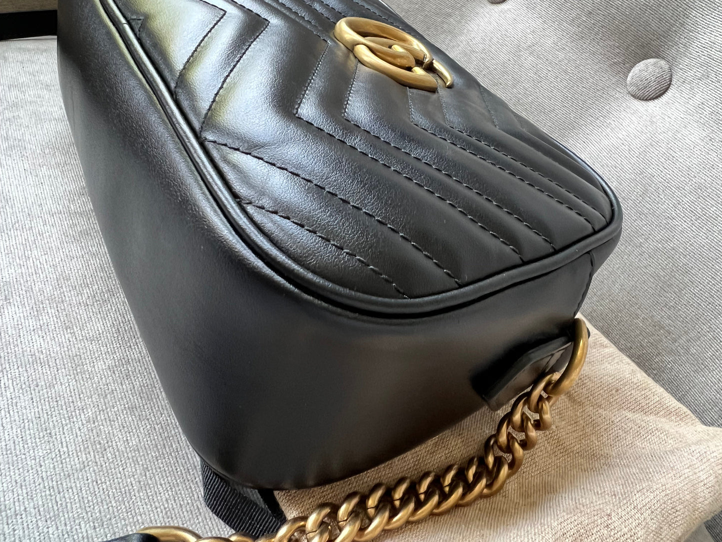 Gucci GG Black Marmont Small Shoulder Bag