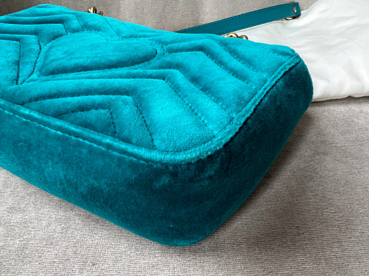 Gucci GG Mini Velvet Marmont Mini Shoulder Bag
