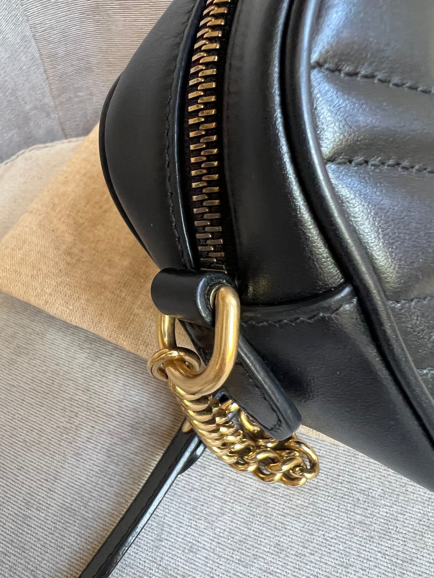 Gucci GG Black Marmont Mini Shoulder Bag