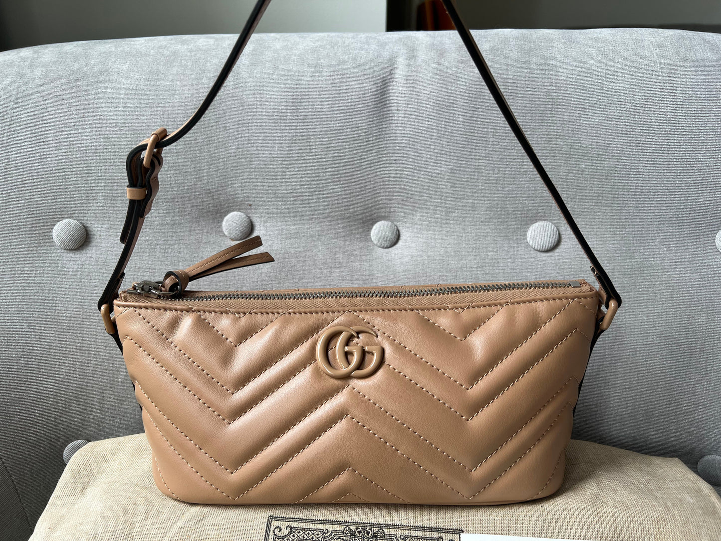 Gucci GG Rose Beige Marmont Shoulder Bag