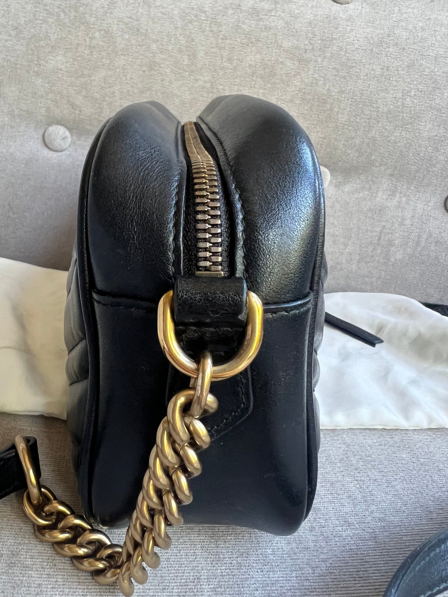 Gucci GG Black Marmont Small Shoulder Bag