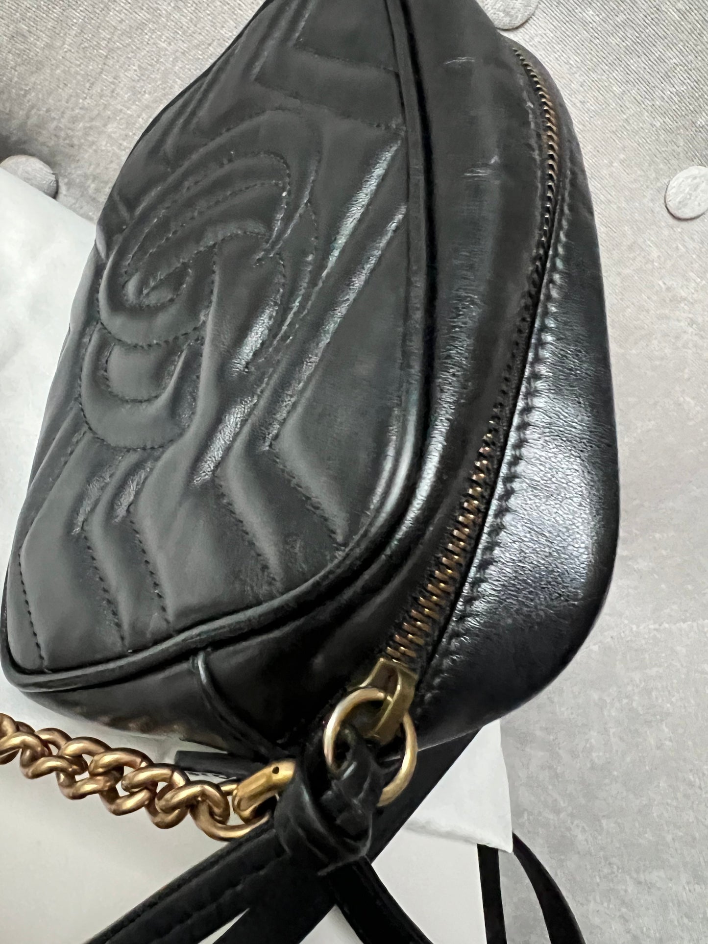 Gucci GG Black Marmont Mini Shoulder Bag (RRP £1,160)