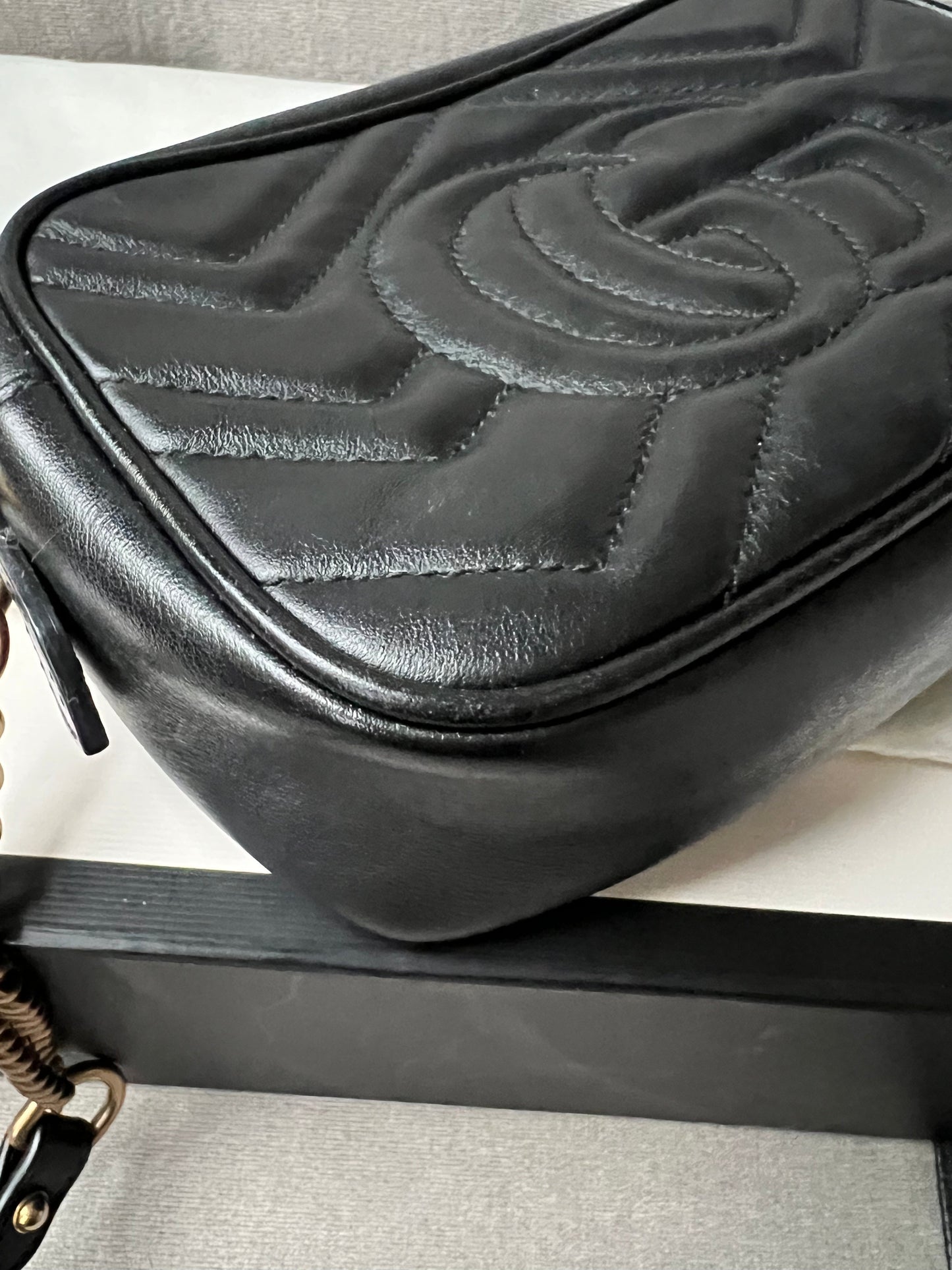 Gucci GG Black Marmont Mini Shoulder Bag (RRP £1,160)