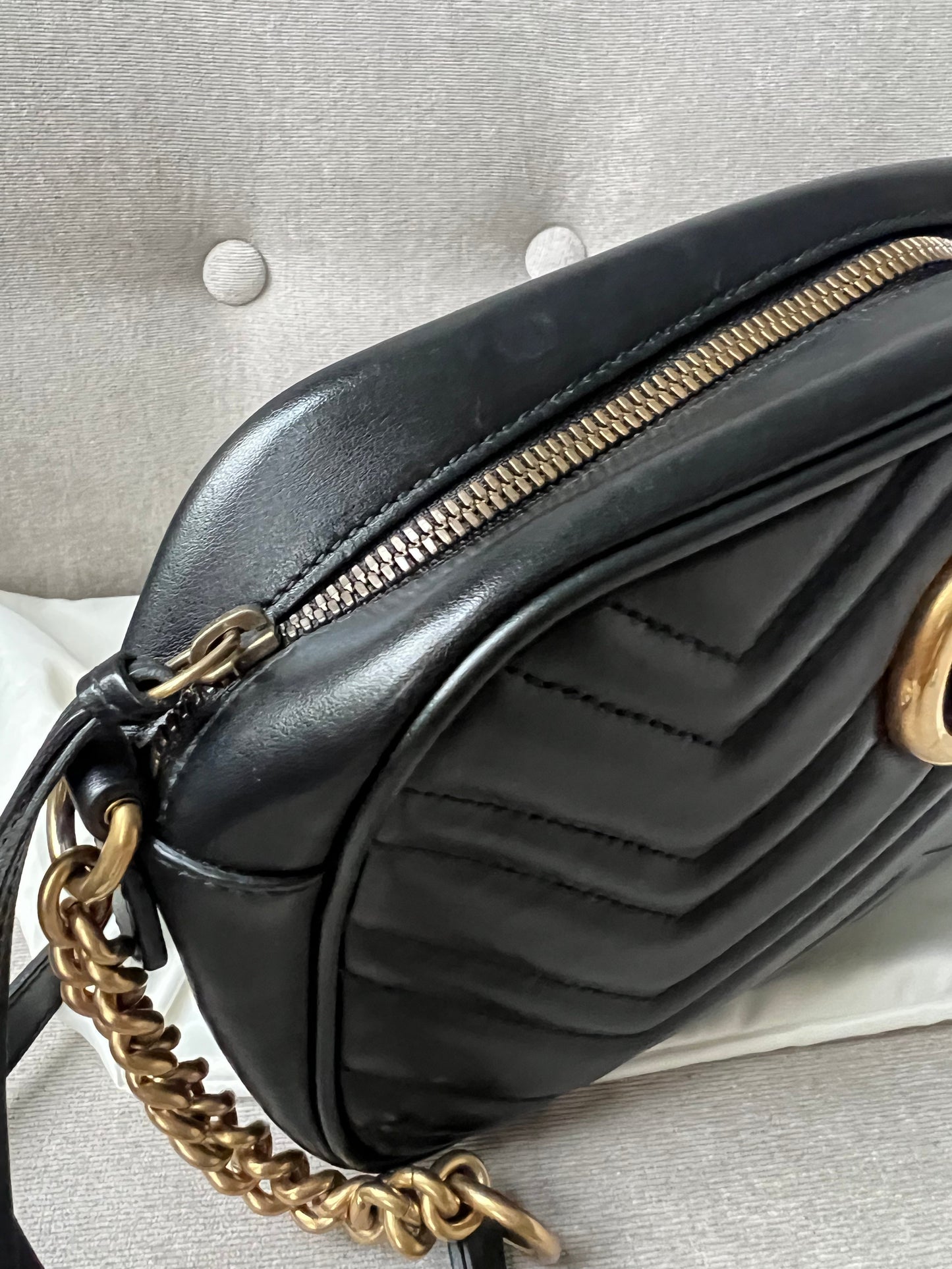 Gucci GG Black Marmont Small Shoulder Bag