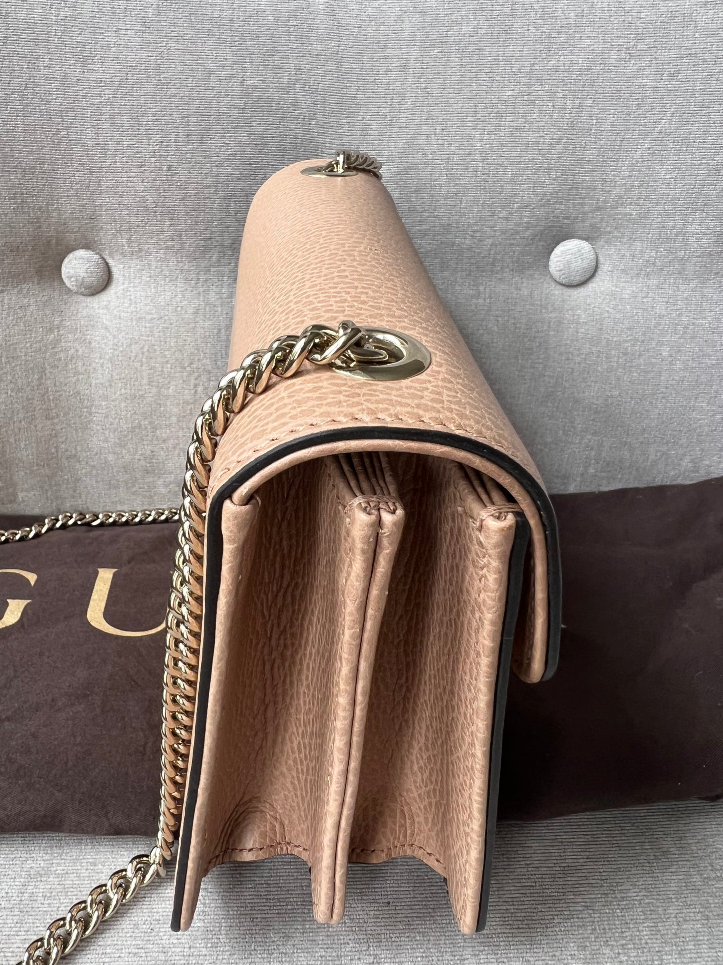 Gucci Interlocking GG Beige Small Shoulder Bag