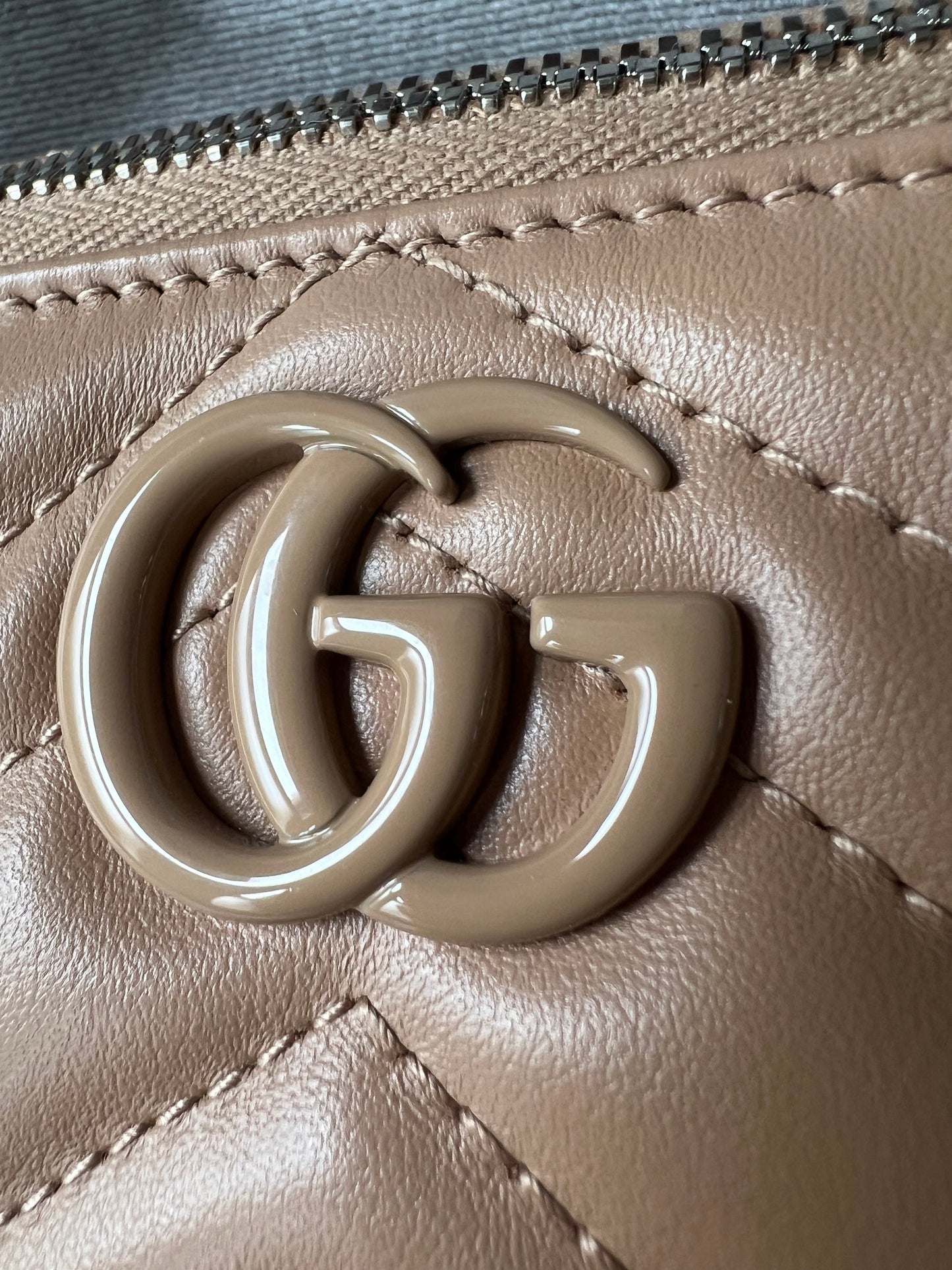 Gucci GG Rose Beige Marmont Shoulder Bag