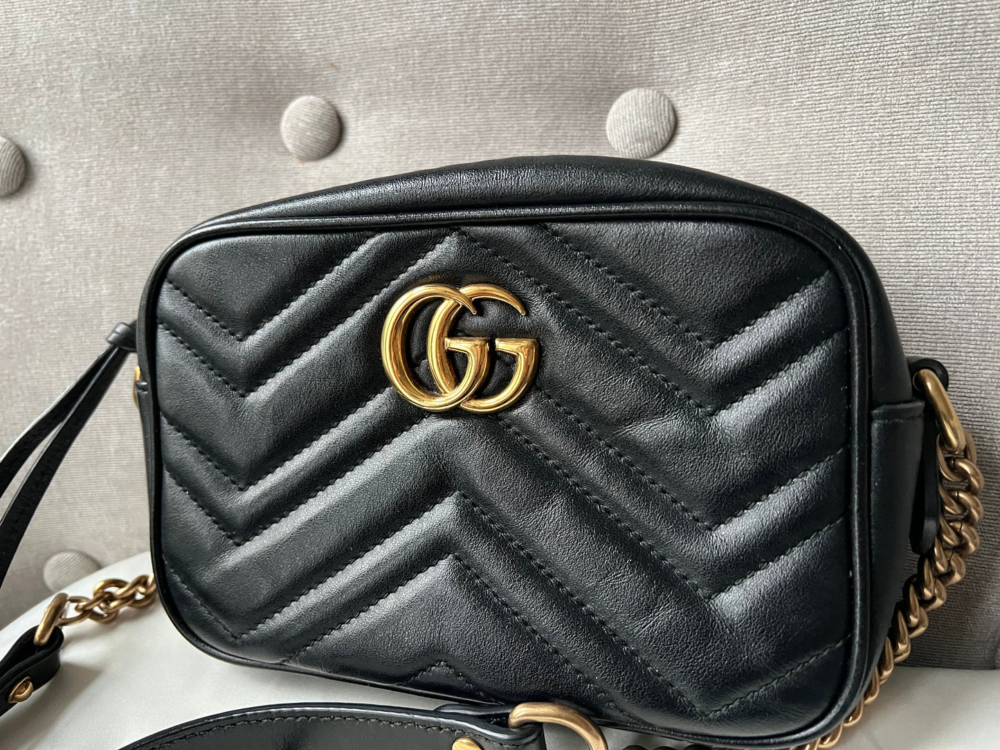 Gucci GG Black Marmont Mini Shoulder Bag (RRP £1,160)