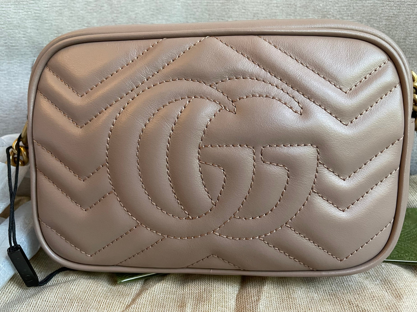 Gucci GG Dusty Pink Marmont Mini Shoulder Bag