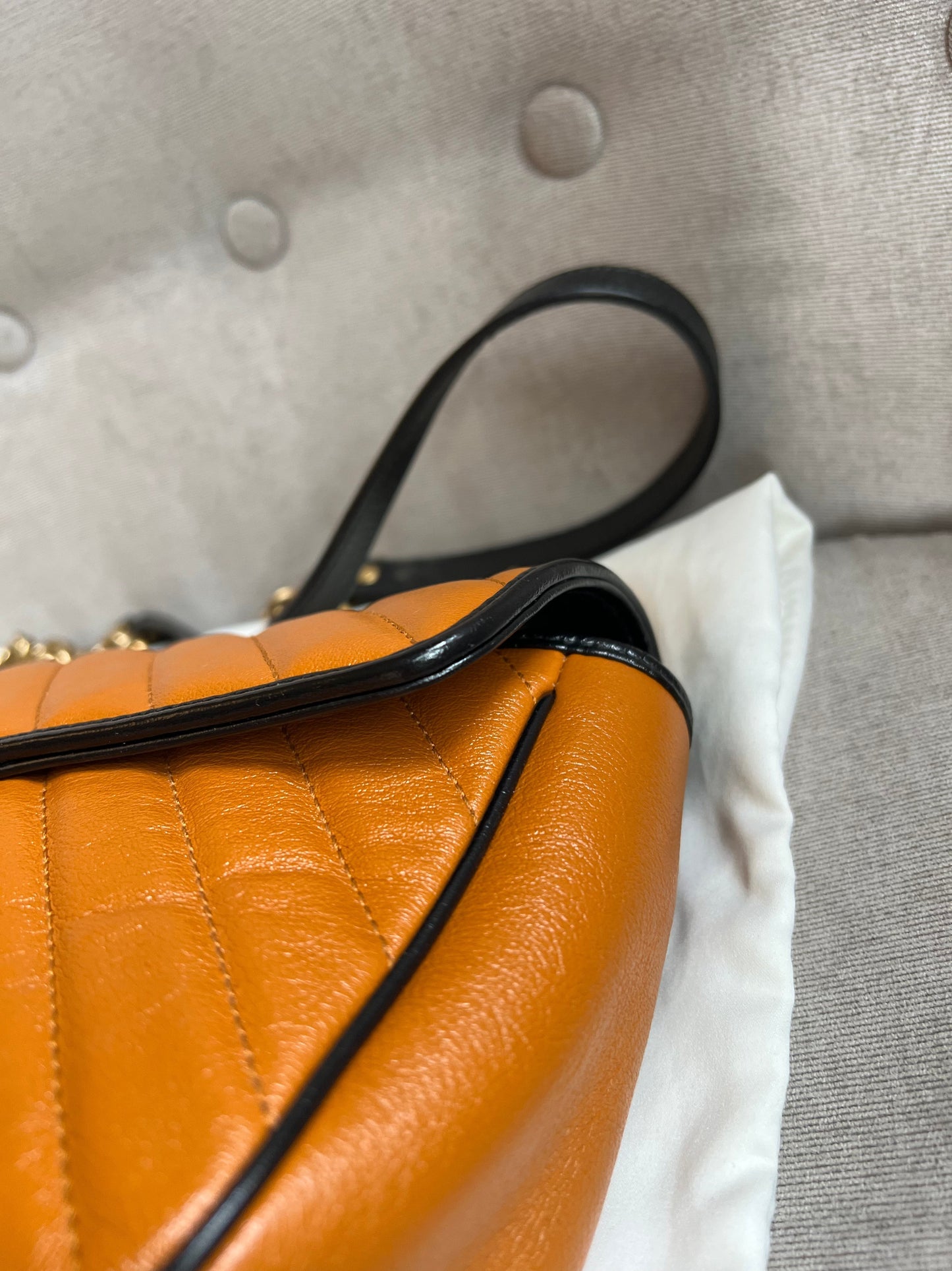 Gucci GG Torchon Tan Marmont Small Shoulder Bag