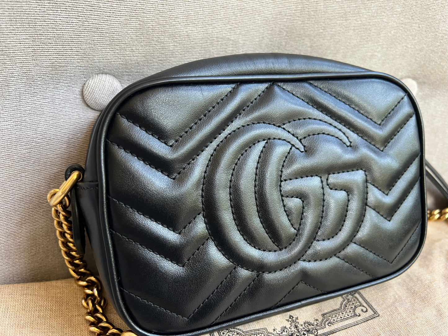 Gucci GG Black Marmont Mini Shoulder Bag