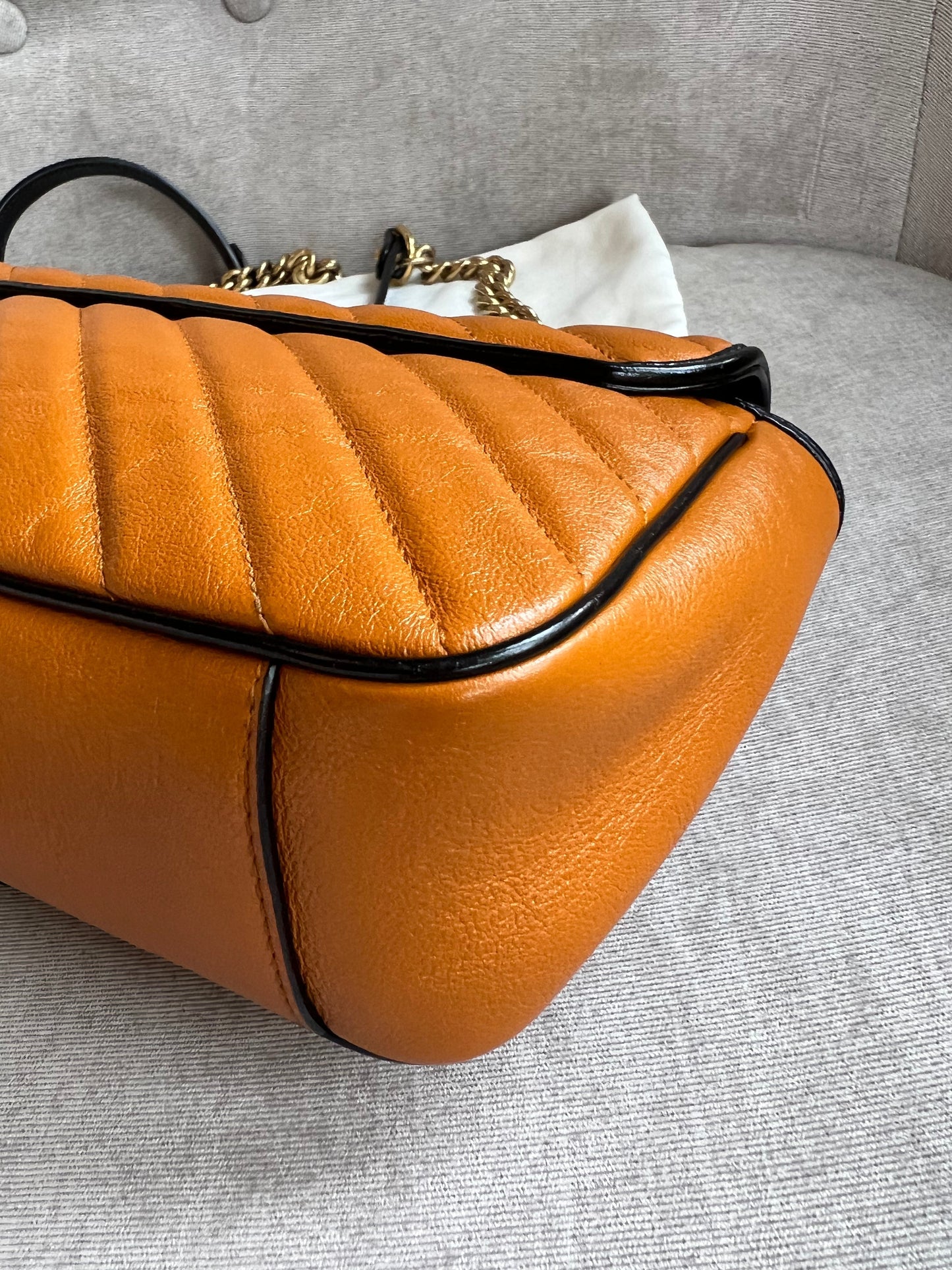 Gucci GG Torchon Tan Marmont Small Shoulder Bag