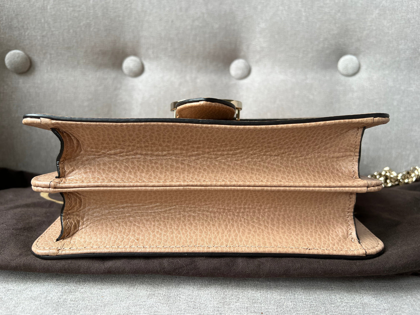 Gucci Interlocking GG Beige Small Shoulder Bag