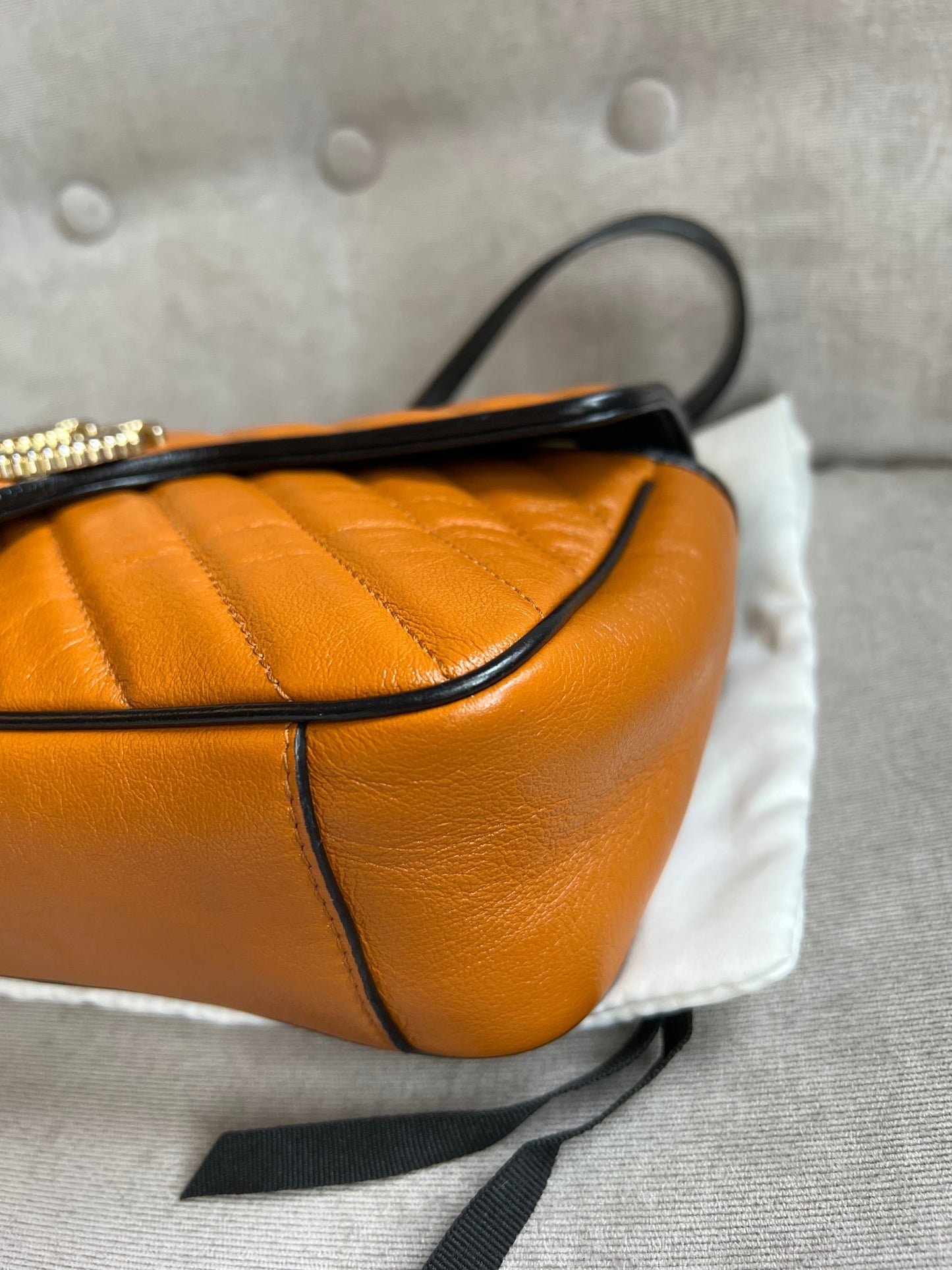 Gucci GG Torchon Tan Marmont Small Shoulder Bag
