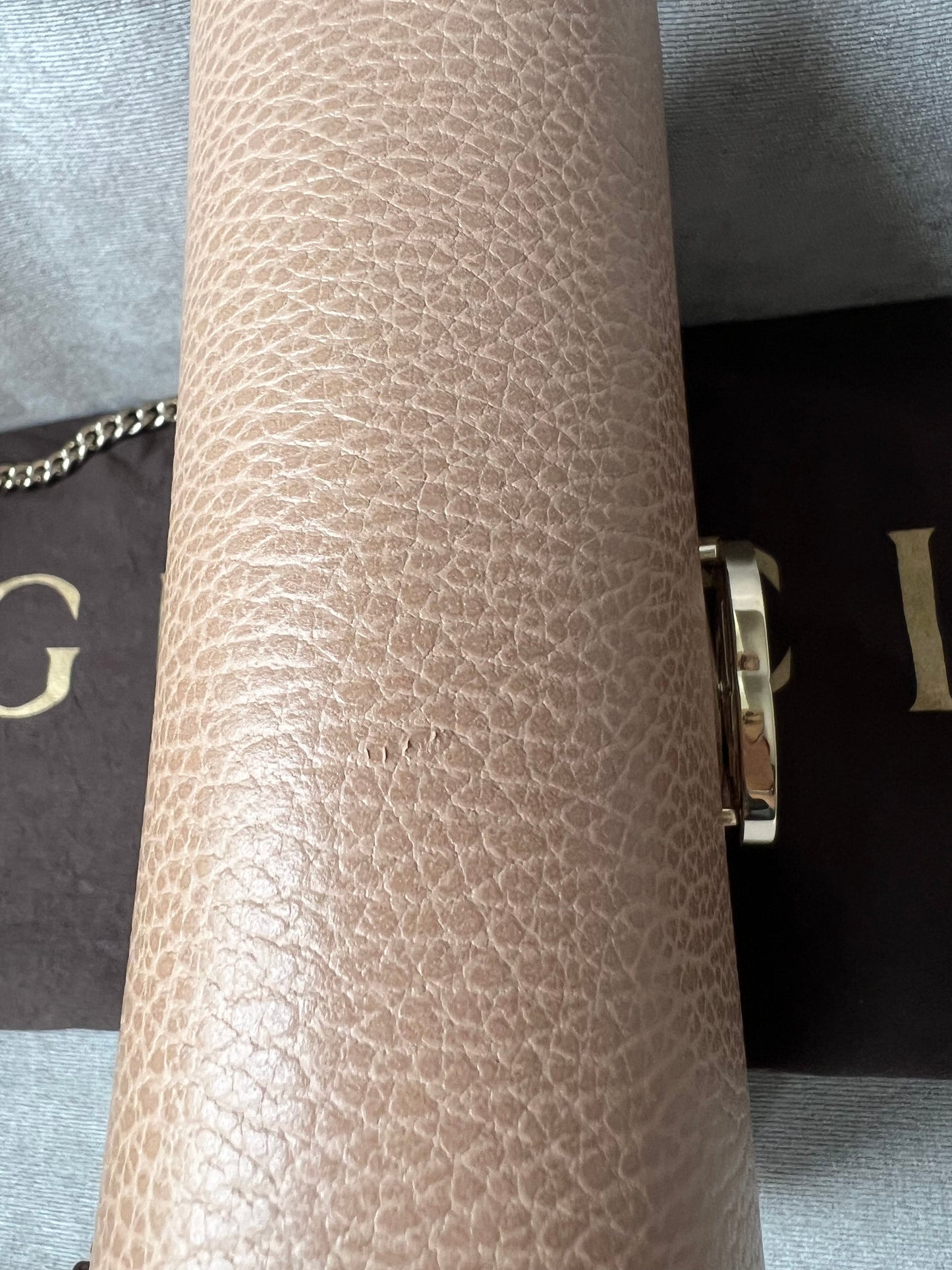 Gucci Interlocking GG Beige Small Shoulder Bag