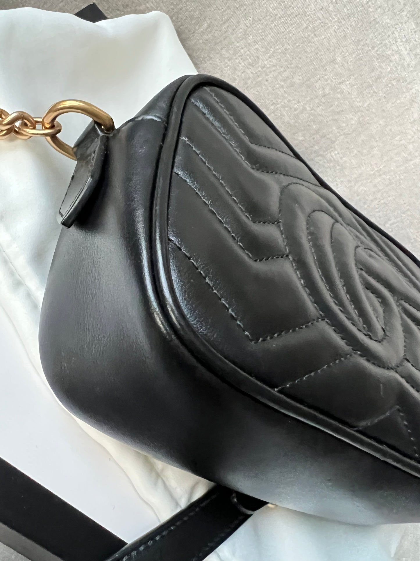 Gucci GG Black Marmont Mini Shoulder Bag (RRP £1,160)