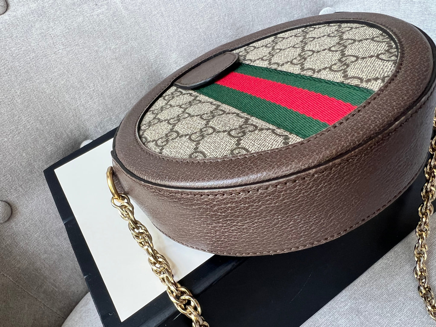 Gucci GG Ophidia Mini GG Round Shoulder Bag