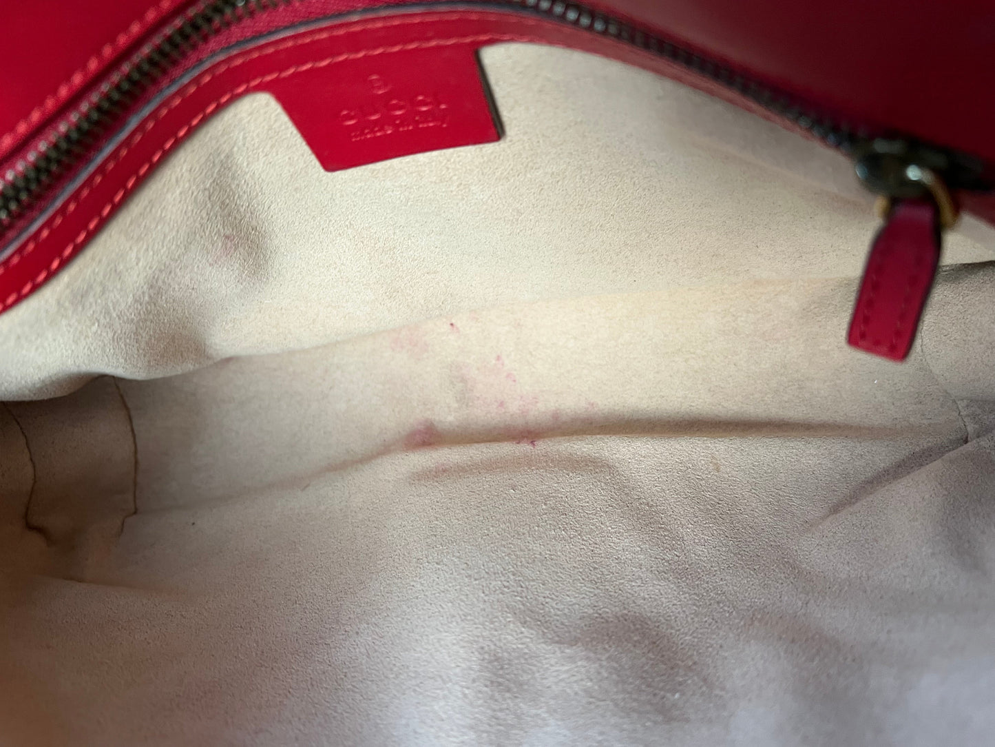 Gucci GG Hibiscus Red Marmont Small Shoulder Bag