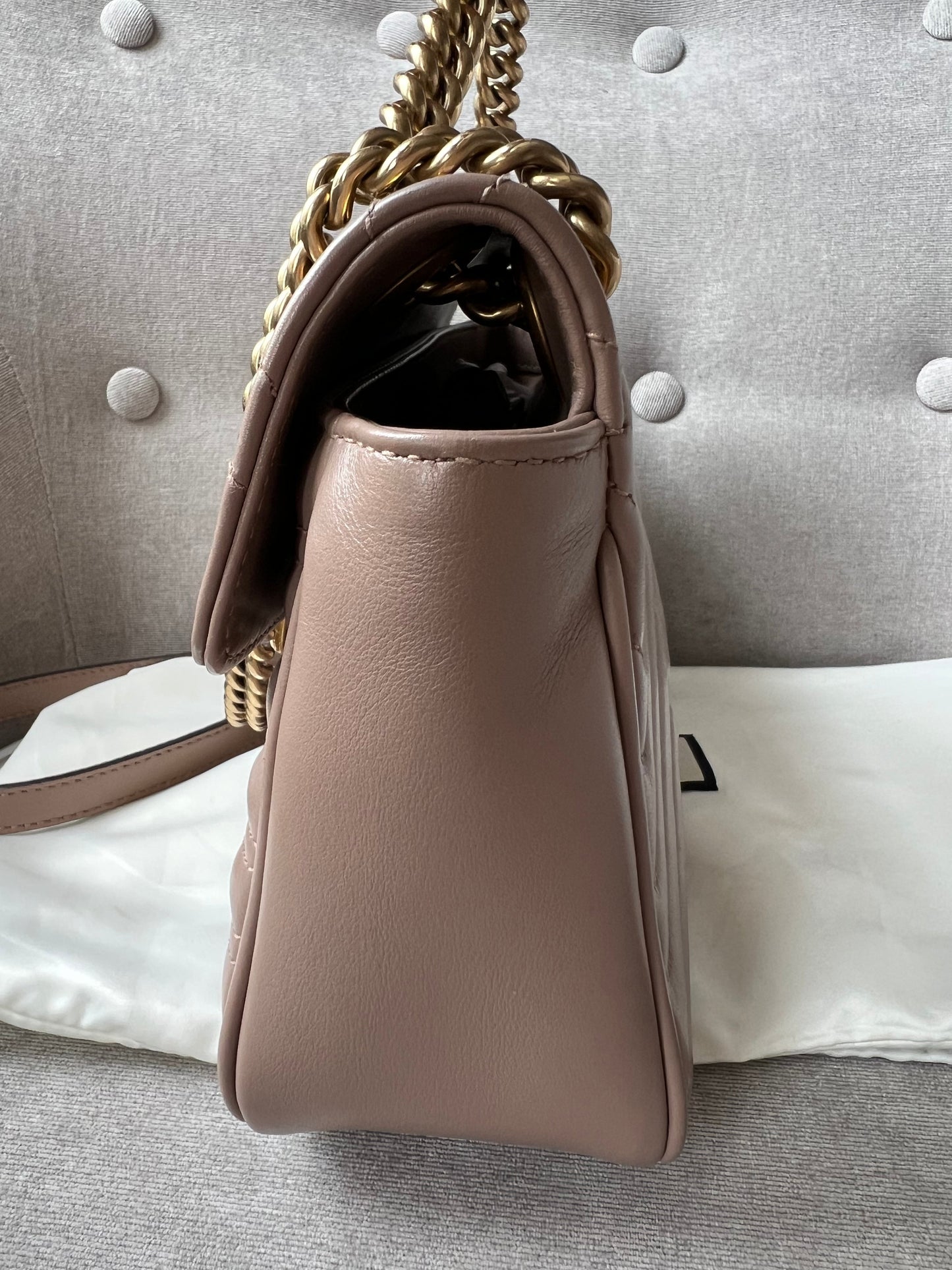 Gucci GG Dusty Pink Marmont Small Shoulder Bag (RRP £1800)
