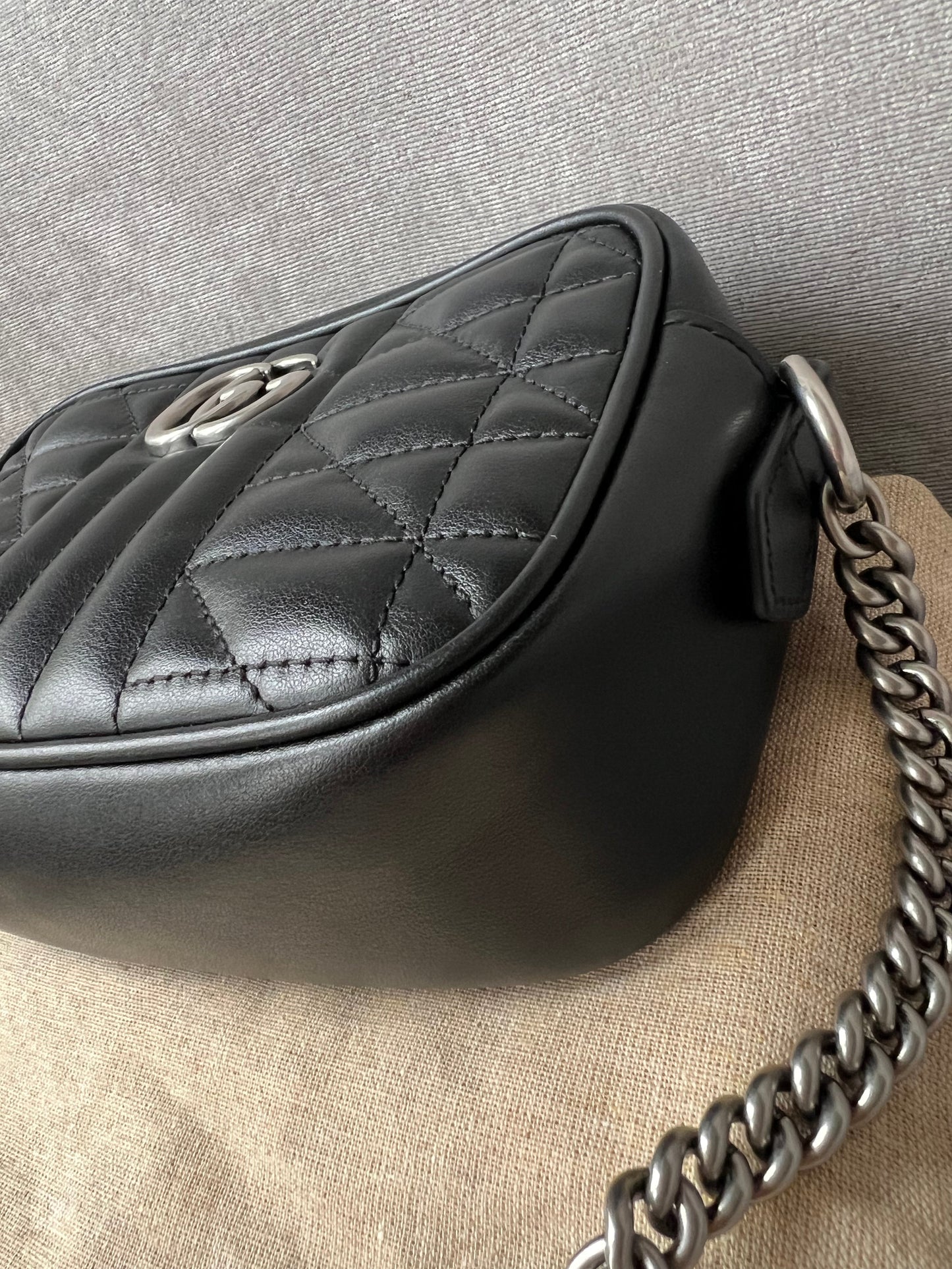 Gucci GG Black Aria Marmont Mini Shoulder Bag