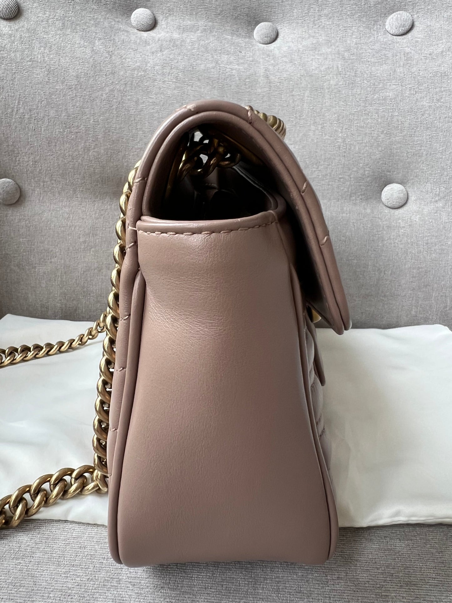 Gucci GG Dusty Pink Marmont Small Shoulder Bag (RRP £1800)