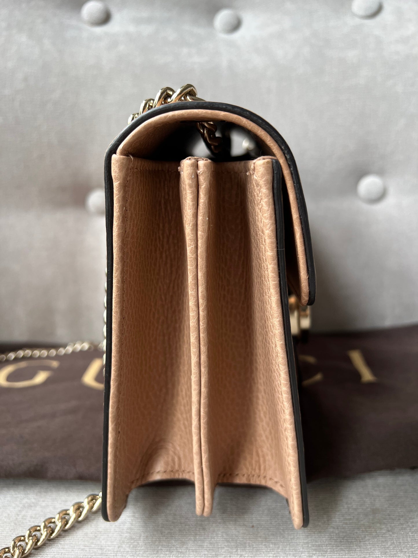 Gucci Interlocking GG Beige Small Shoulder Bag