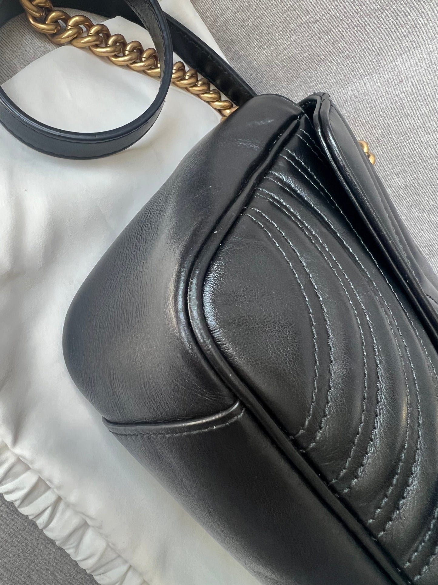 Gucci GG Black Marmont Small Shoulder Bag (RRP £1800)