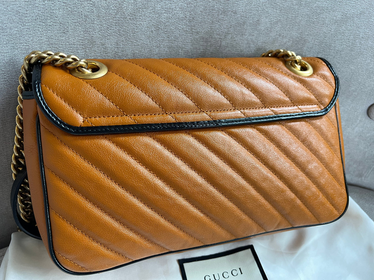 Gucci GG Torchon Tan Marmont Small Shoulder Bag