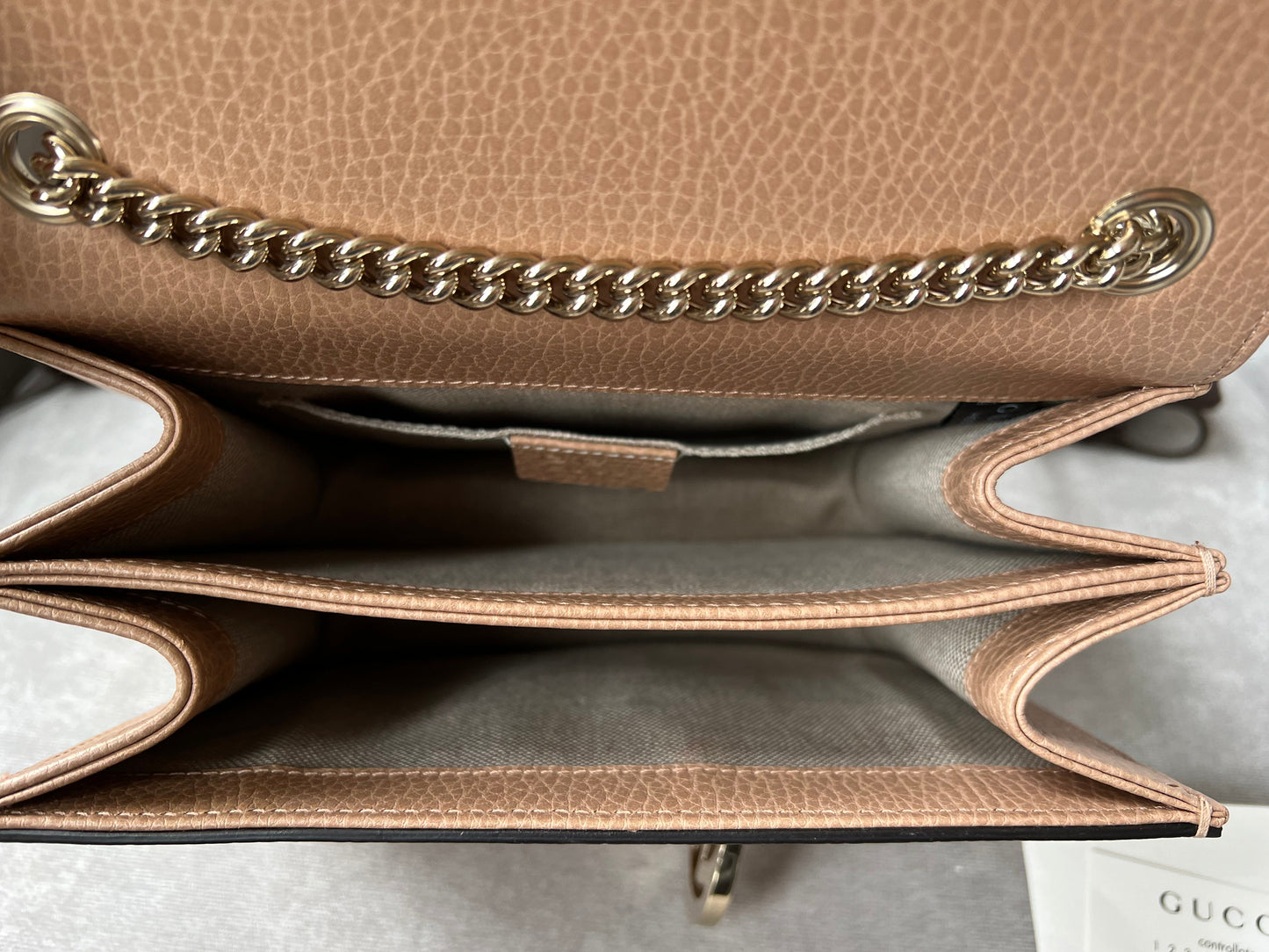Gucci Interlocking GG Beige Small Shoulder Bag