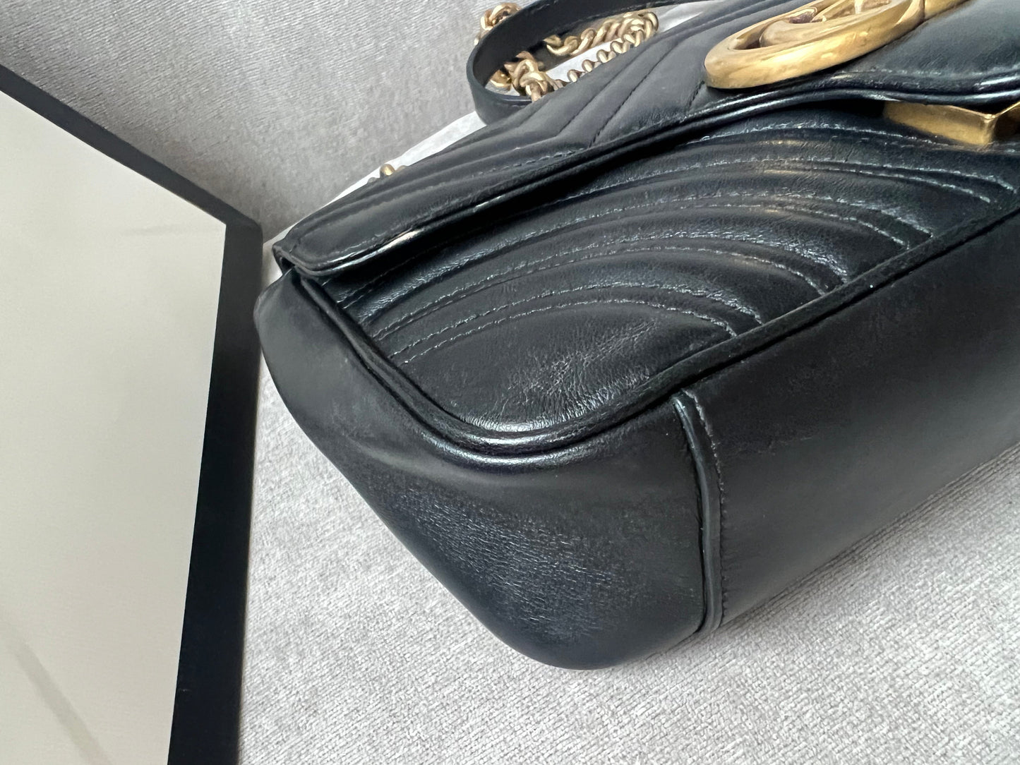 Gucci GG Black Marmont Small Shoulder Bag
