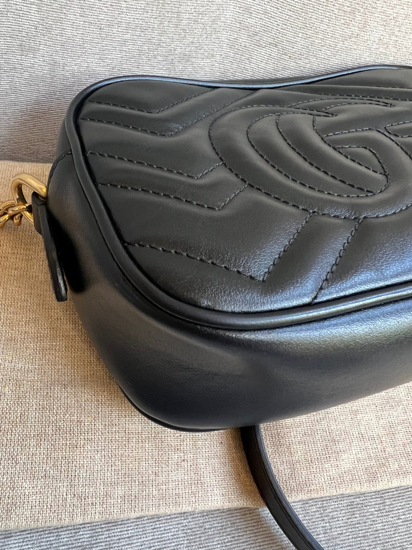 Gucci GG Black Marmont Mini Shoulder Bag