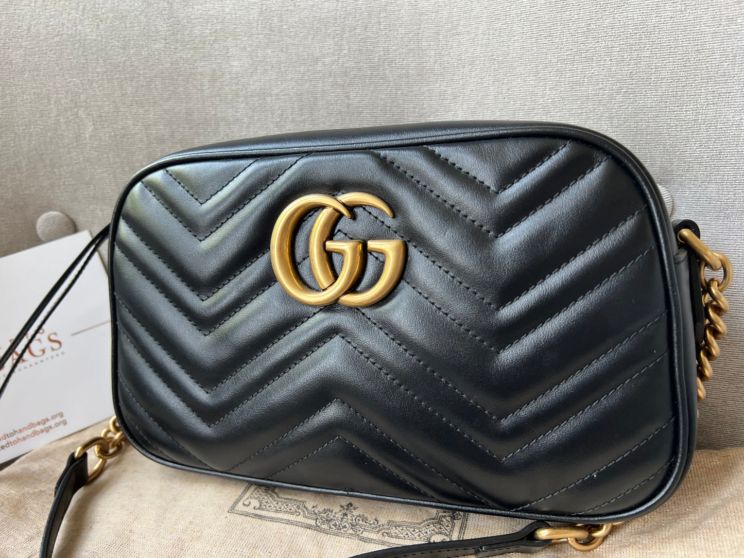 Gucci GG Black Marmont Small Shoulder Bag