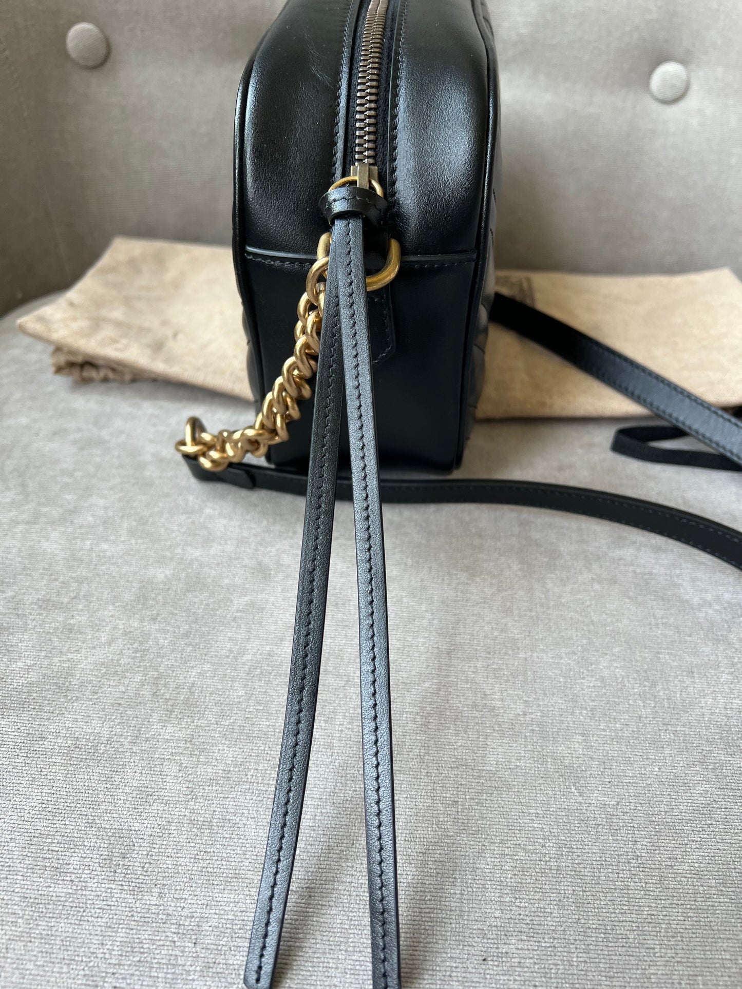 Gucci GG Black Marmont Small Shoulder Bag