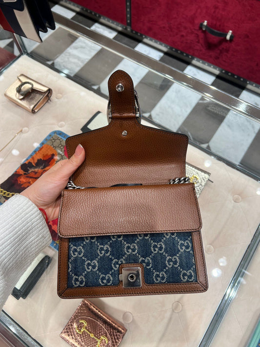 Preorder Gucci denim mini Dionysus handbag
