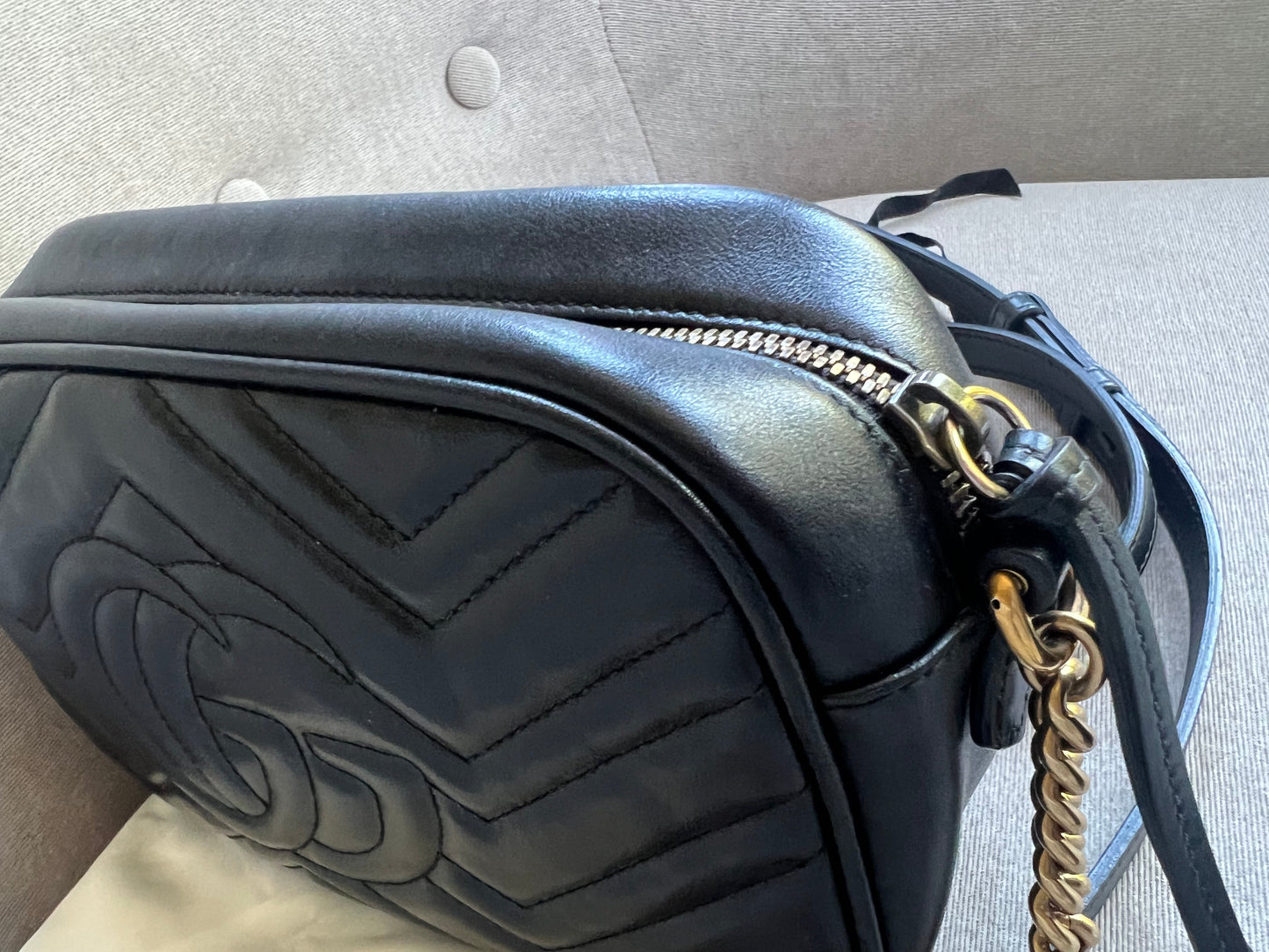 Gucci GG Black Marmont Small Shoulder Bag