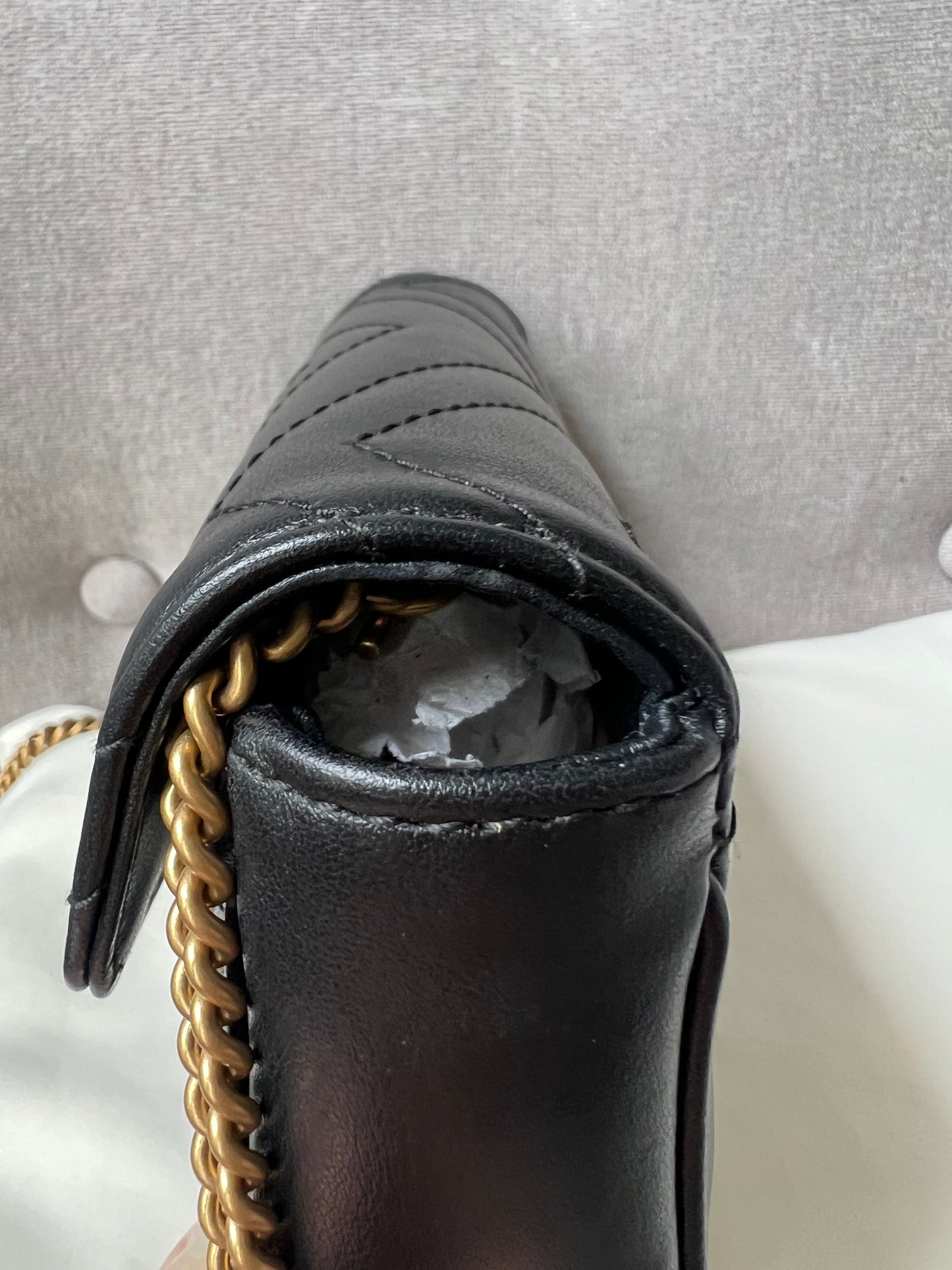 Gucci GG Black Marmont Super Mini Shoulder Bag
